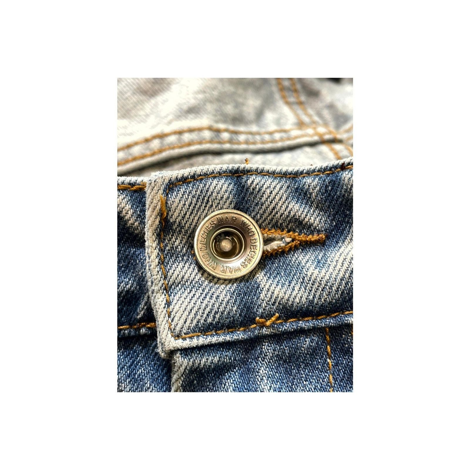 Who Decides War Who Decides War Denim Patch Vintage Wash Jeans Size US 36 / EU 52 - 4 Thumbnail