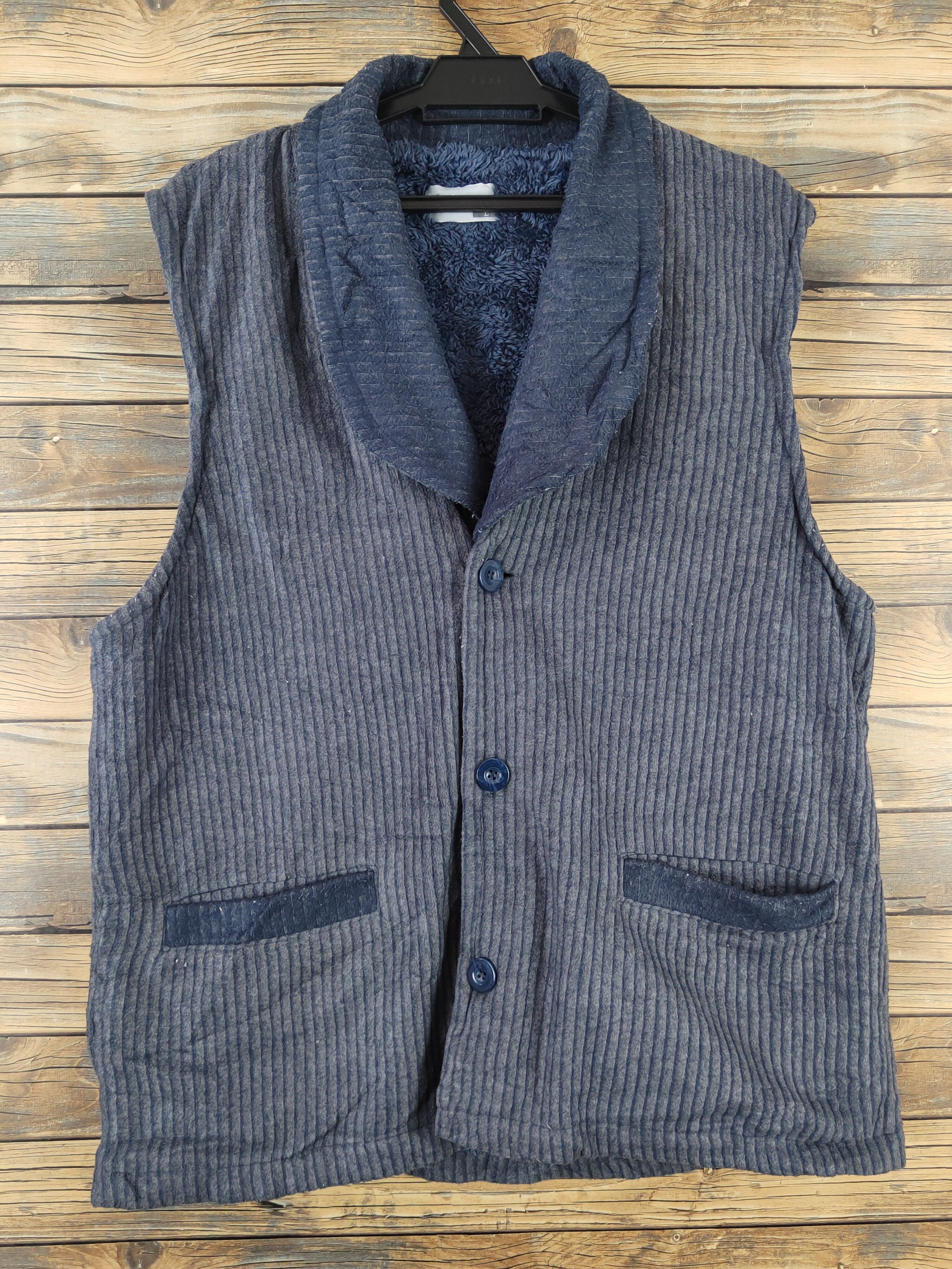 Japanese Brand × Vintage Rare Vintage Japanese Brand Navy Vests Size US L / EU 52-54 / 3 - 1 Thumbnail