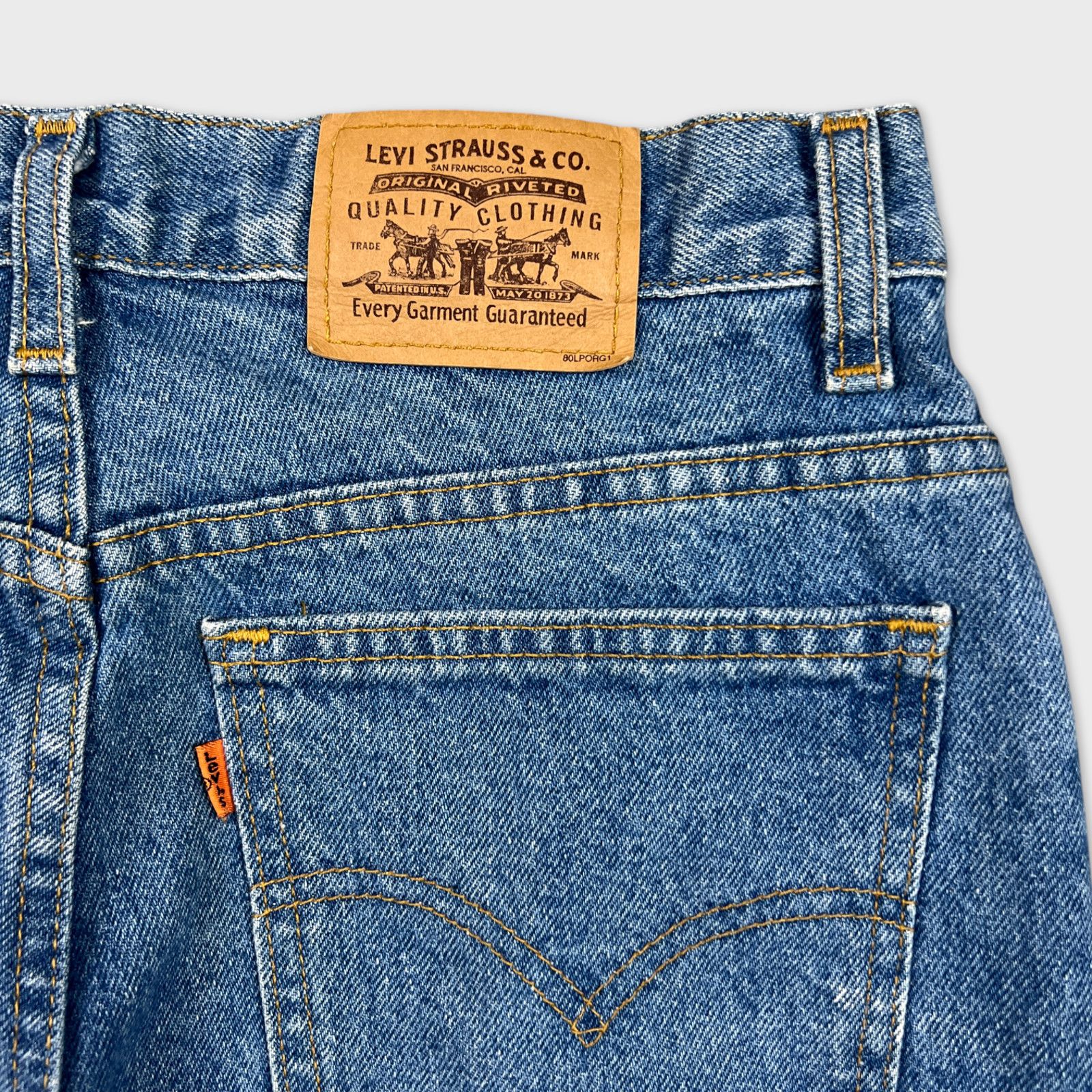 Levi's × Vintage Vintage Levi's Jeans 28x28 Taper Orange Tab 90s Denim Pants Size 28" / US 6 / IT 42 - 8 Thumbnail