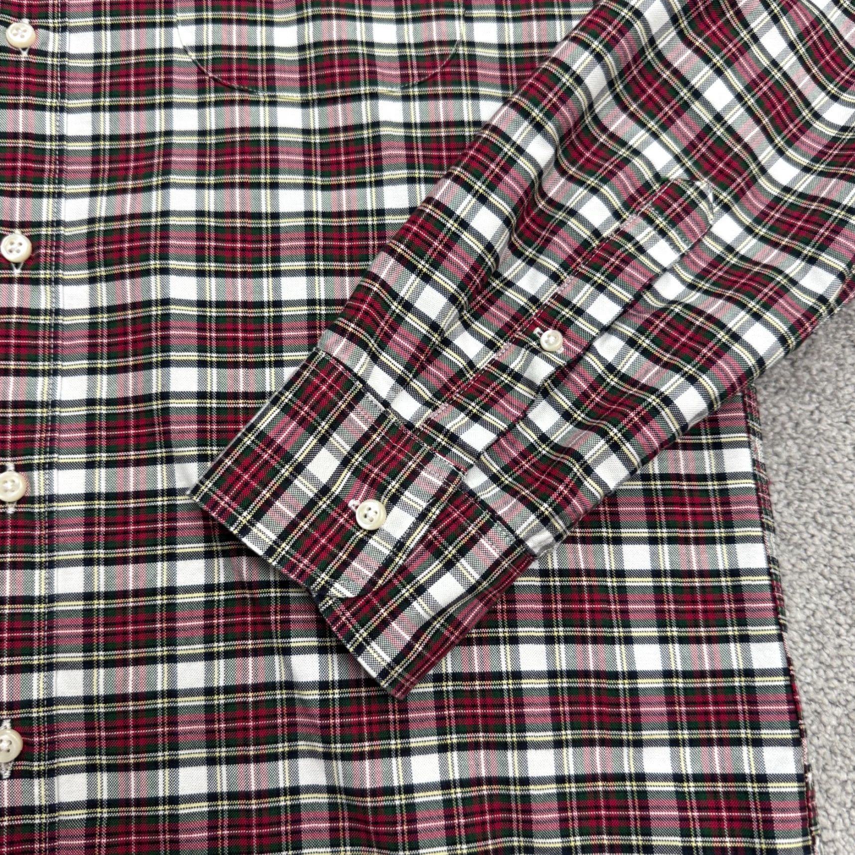 J.Crew J.Crew Button-Up Shirt Mens Large Red Plaid Slim Fit Cotton Button-Down NS Size US L / EU 52-54 / 3 - 5 Thumbnail