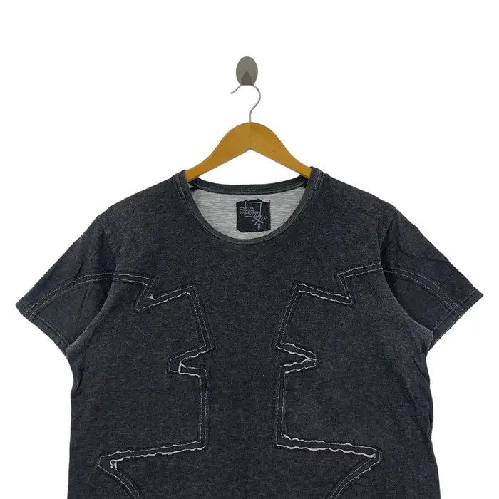 Marithe + Francois Girbaud Vintage MARITHE FRANCOIS GIRBAUD Patchwork Tee Shirt Size L / US 10 / IT 46 - 2 Thumbnail