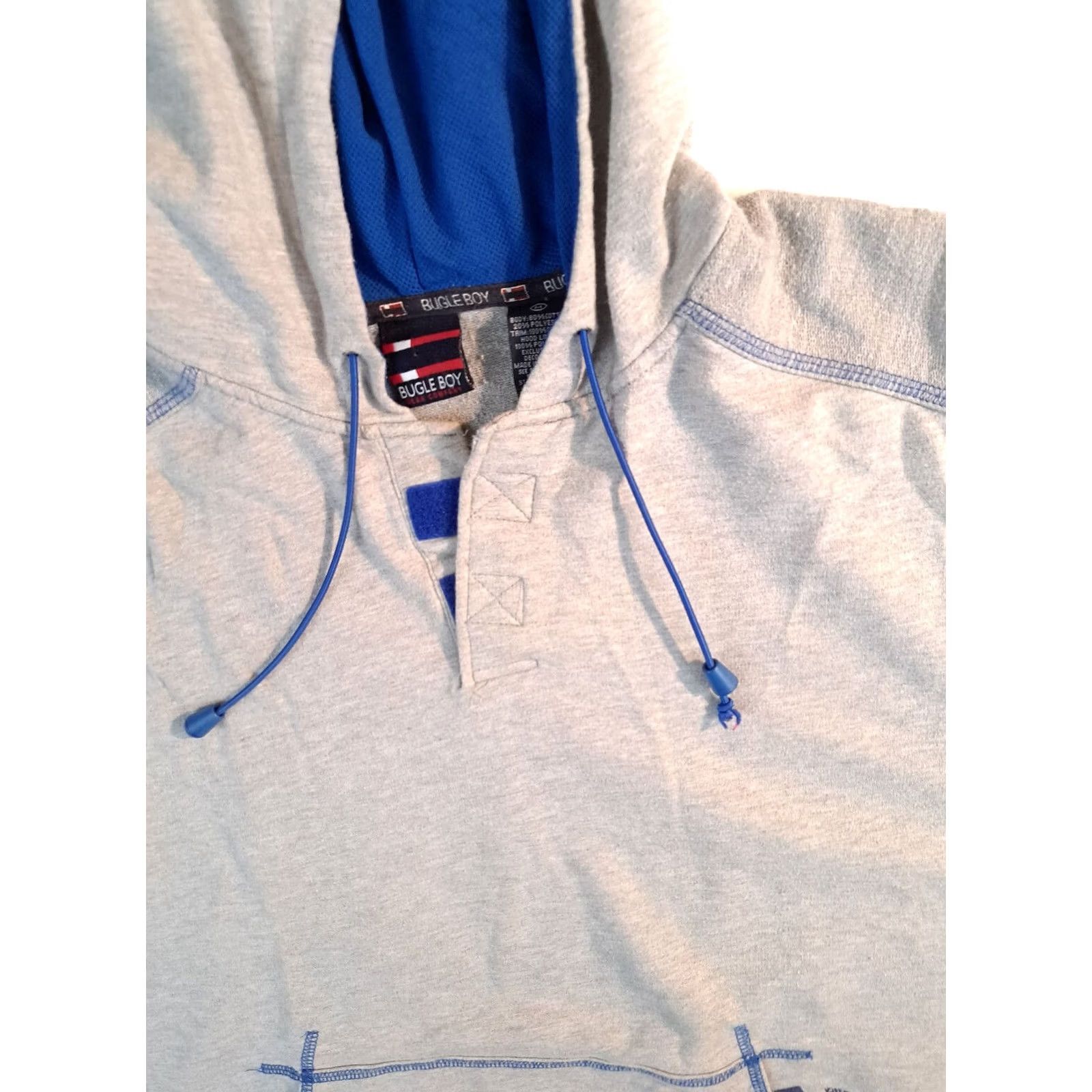 Vintage VINTAGE Bugle Boy Jeans Sweatshirt Hooded Sleeveless Gray M Crew Neck Pullover 26in Long 23in Pit to Pit Mens Size US M / EU 48-50 / 2 - 3 Thumbnail
