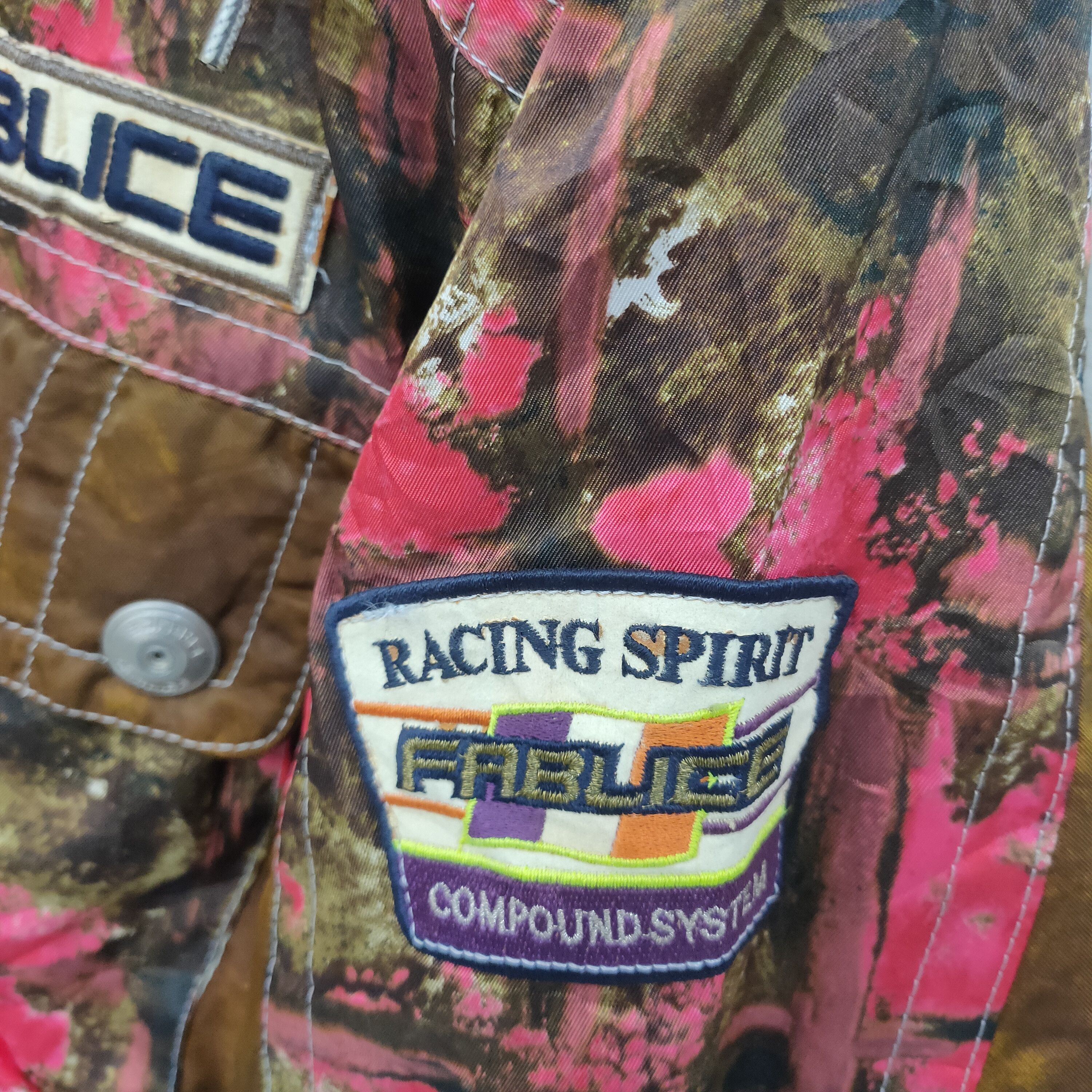 Sports Specialties × Vintage Vintage Fablice Racing Sports Jacket Floral Camouflage Size US M / EU 48-50 / 2 - 8 Thumbnail