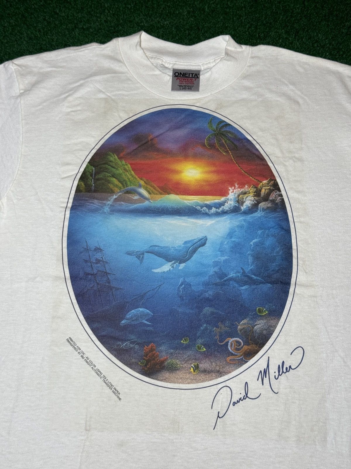 Vintage Visions Of Dawn David Miller Ocean 90s Art Tee T Shirt Large Size US L / EU 52-54 / 3 - 2 Thumbnail