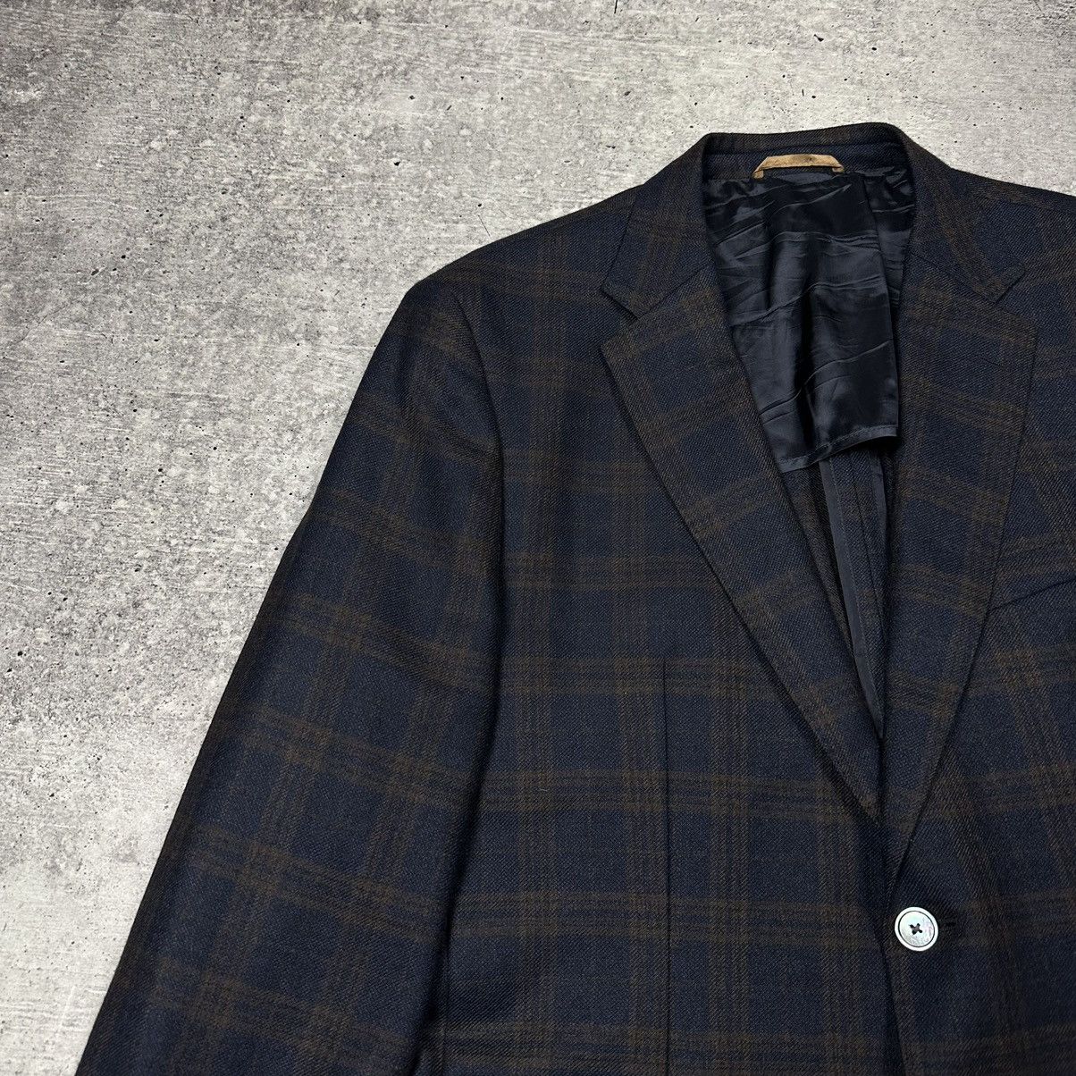 Hugo Boss Hugo Boss Janson Regular Fit Sport Blazer Check Wool Men’s Size 52R - 2 Thumbnail