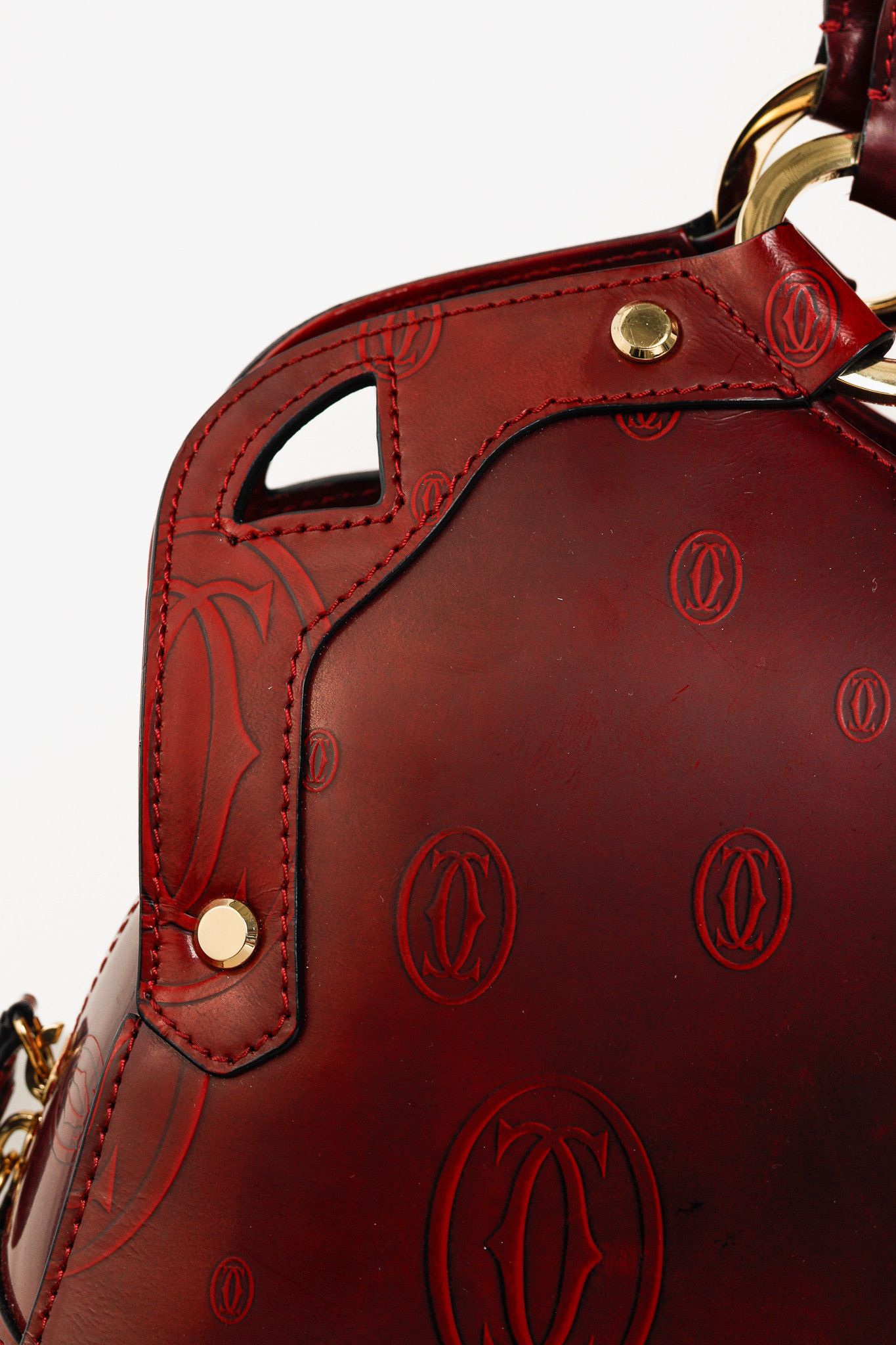 Cartier Cartier Marcello Red Happy Birthday Leather Shoulder Bag Size ONE SIZE - 9 Thumbnail