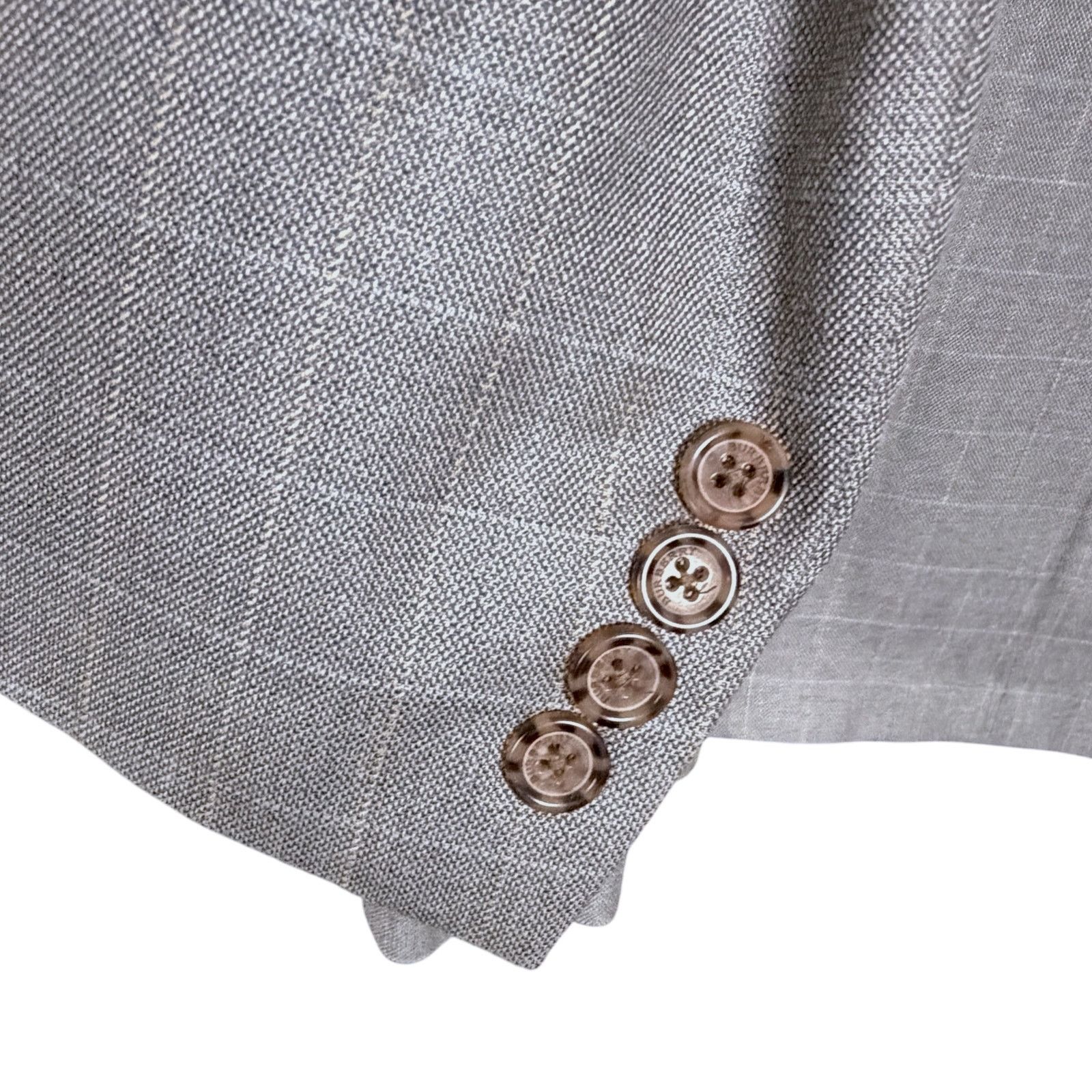 Burberry Burberry London Gray Blazer Plaid Silk Wool Men 42R Luxury Size 42R - 11 Thumbnail