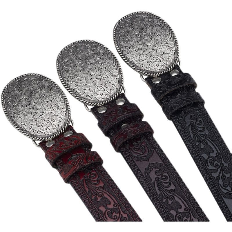Designer New Design Vintage Belt Riveted Belts Menswear Accessories Size ONE SIZE - 5 Thumbnail
