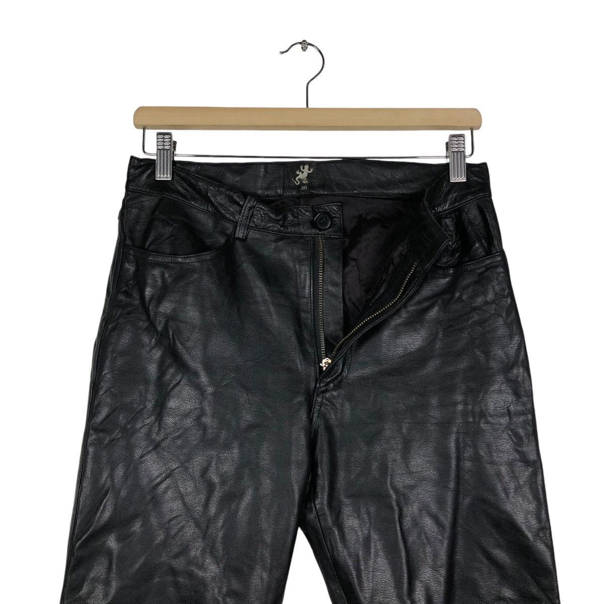 Genuine Leather 📌Vintage Genuine Leather Pants Biker Agnes B. Size US 30 / EU 46 - 13 Thumbnail