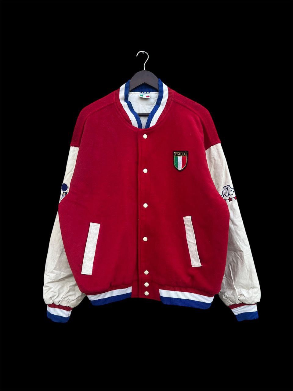 Vintage Vintage Kappa Italia Wool Leather Varsity Size US XL / EU 56 / 4 - 2 Thumbnail