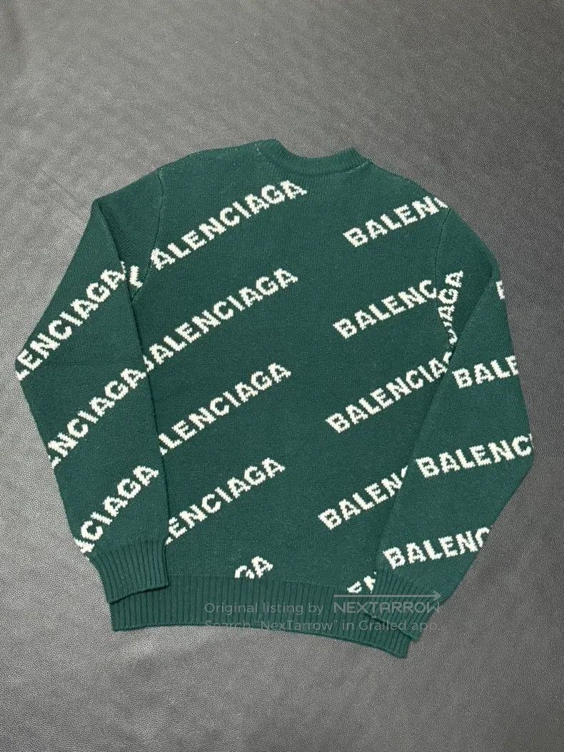 Balenciaga Balenciaga Letter Embroidered Round Neck Long Sleeve Sweat Size US S / EU 44-46 / 1 - 2 Thumbnail