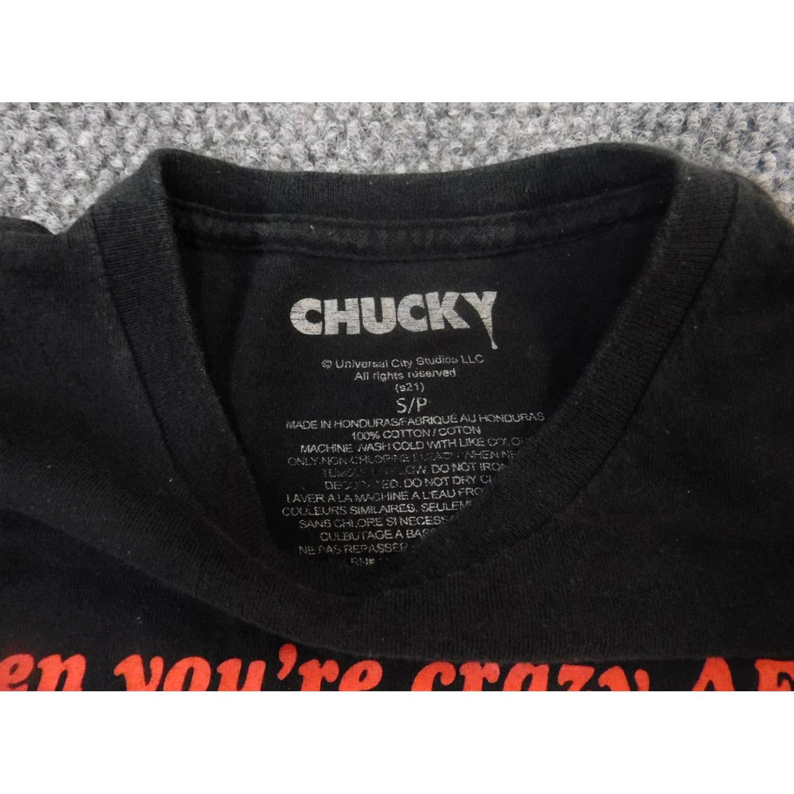 Vintage Chucky Shirt Small Mens Black Short Sleeve Crew Neck Logo T-Shirt Classic 90s Movie Vintage No Size US S / EU 44-46 / 1 - 5 Thumbnail