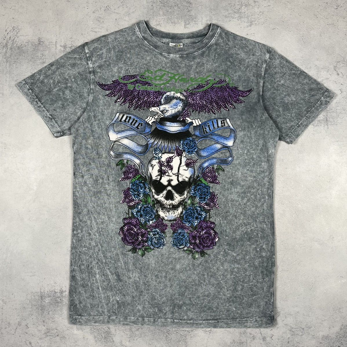 Ed Hardy Vintage Ed Hardy Y2K skulls tie-dye T shirt 00’s Size US M / EU 48-50 / 2 - 2 Thumbnail