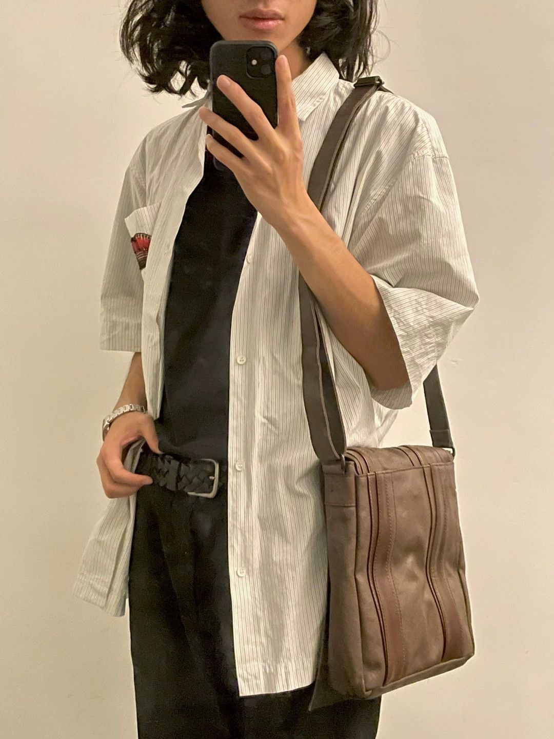 Dries Van Noten White Short Sleeve Shirt with Lip Patch Size US S / EU 44-46 / 1 - 2 Thumbnail
