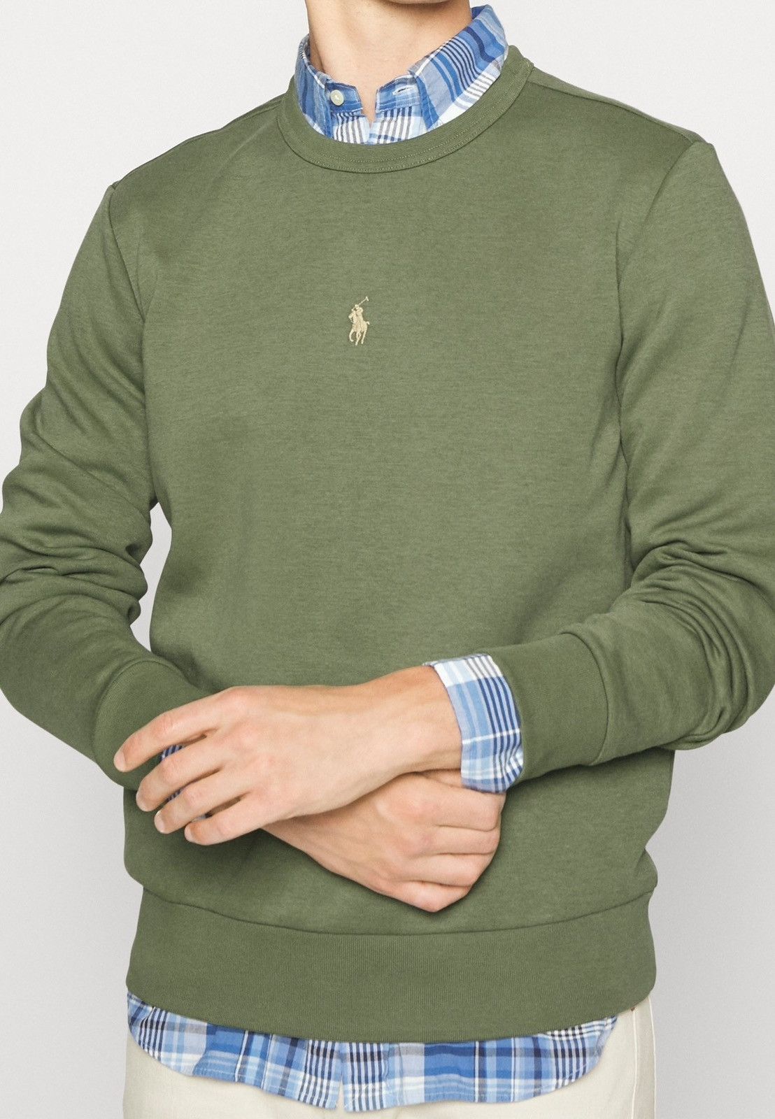 Polo Ralph Lauren 🇺🇸 NWT❗️Polo Ralph Lauren Double Knit Sweatshirt Olive Rare Size US L / EU 52-54 / 3 - 6 Thumbnail