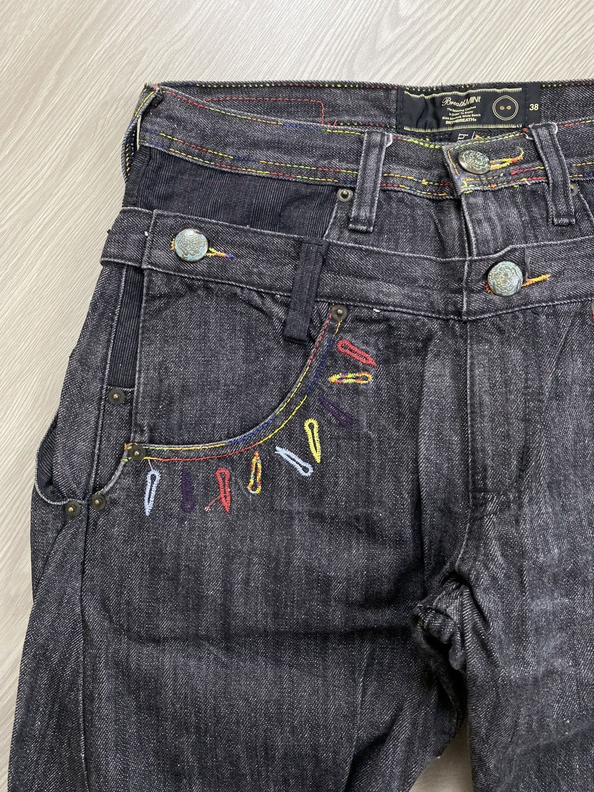 Number (N)ine 🇯🇵2000s Breathmint Double Waist Punk Multipocket Y2K Jeans Size US 29 - 8 Thumbnail