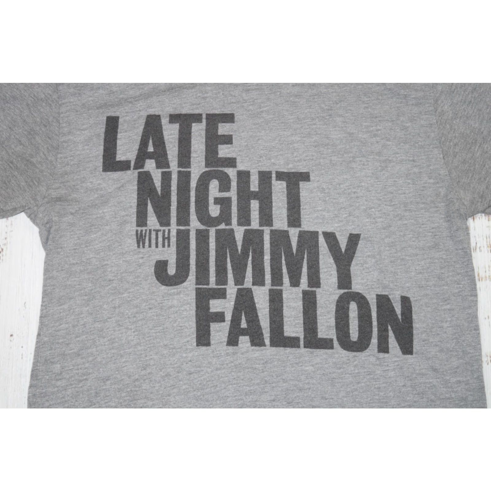 Vintage LATE NIGHT WITH JIMMY FALLON T-Shirt Gray Small NBC Studios Logo Short Sleeve Mens Size US S / EU 44-46 / 1 - 2 Thumbnail