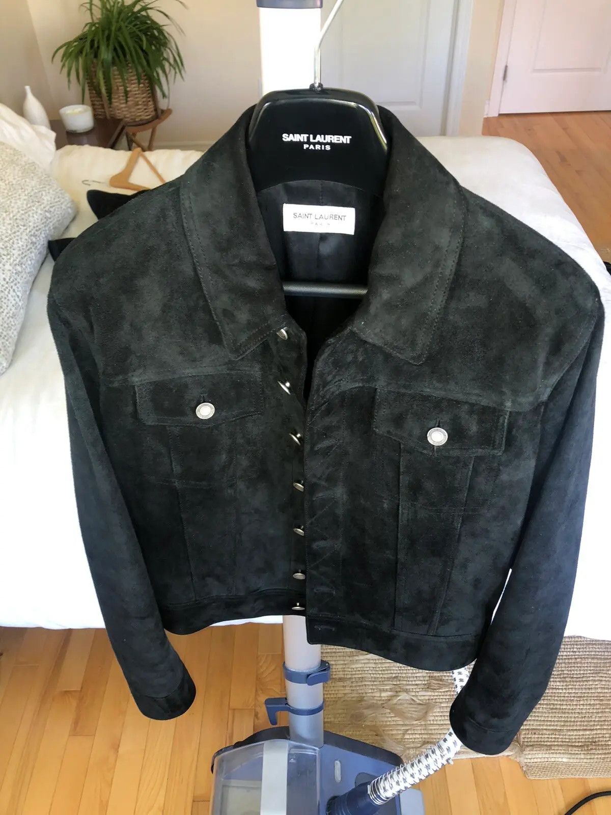 Hedi Slimane × Saint Laurent Paris *Rarest Saint Laurent x Hedi slimane Suede trucker jacket 46 Size US S / EU 44-46 / 1 - 4 Thumbnail