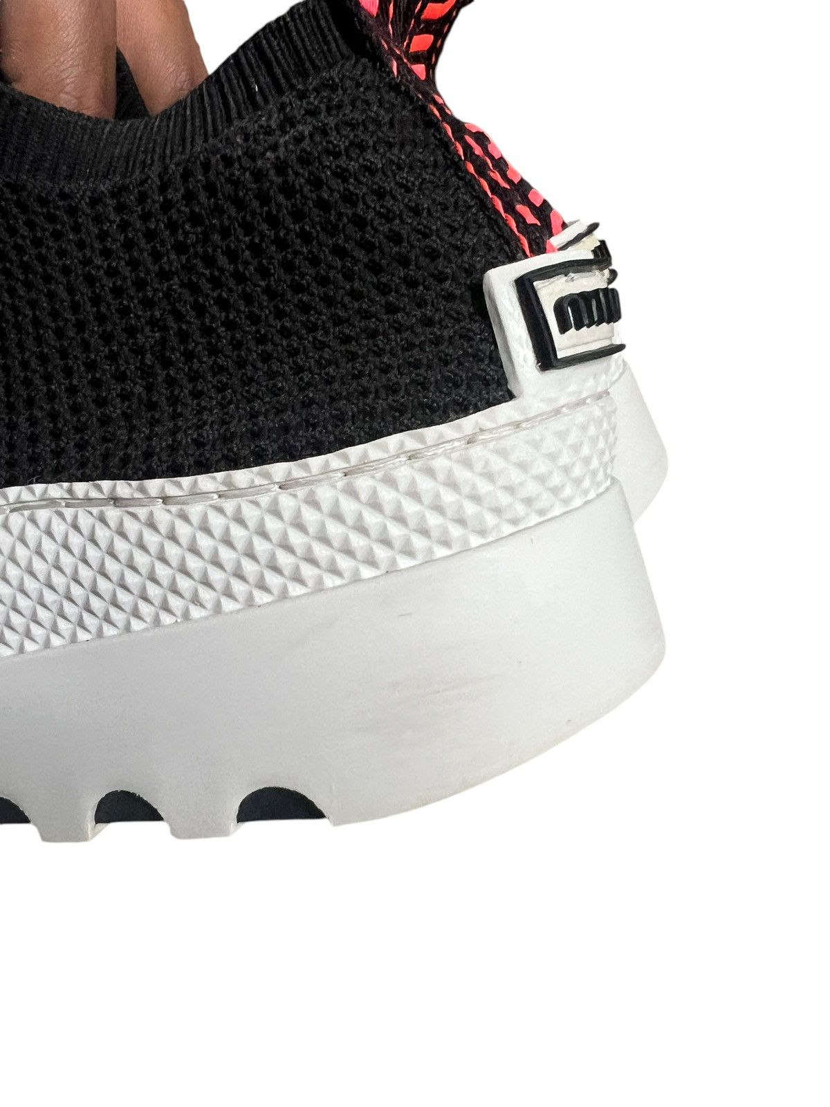 Miu Miu × Prada Miu Miu Black Technical Knit Sneakers Size US 7 / IT 37 - 19 Thumbnail