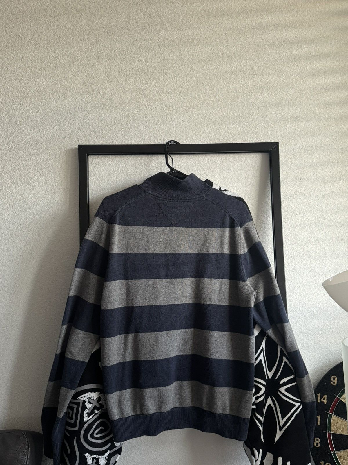Tommy Hilfiger Tommy Hilfiger Striped Quarter Zip Size US L / EU 52-54 / 3 - 3 Thumbnail