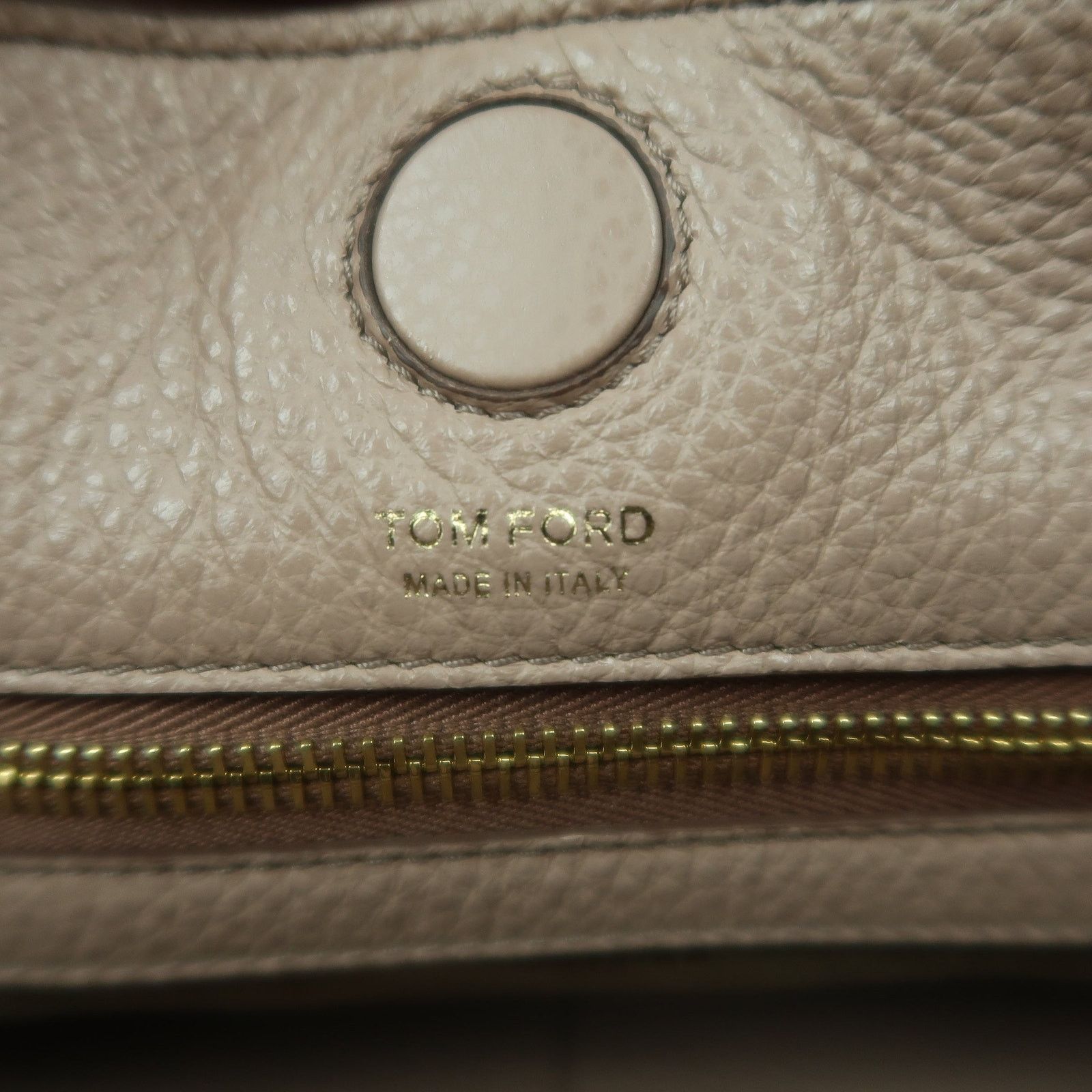 Tom Ford Nude Textured Leather Gold Padlock ALIX Clutch Handbag Size ONE SIZE - 7 Thumbnail