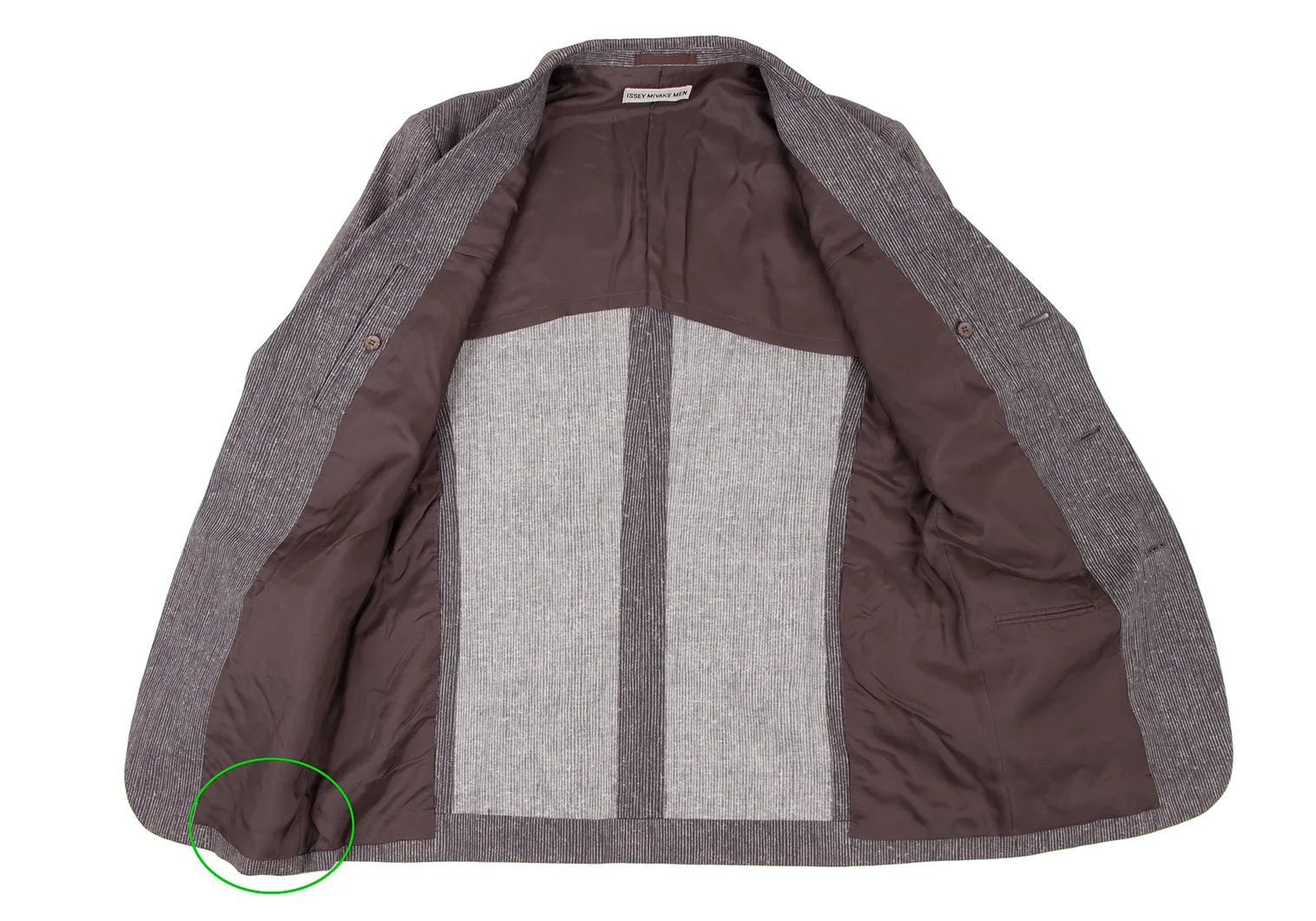 Issey Miyake Cotton Striped 3-Button Jacket in Purple, Size L Size US L / EU 52-54 / 3 - 12 Thumbnail