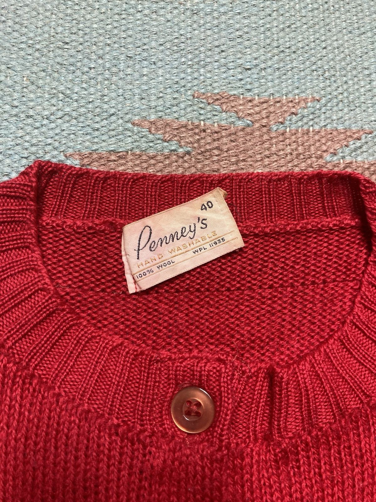 JCPenney × Vintage 1950s wool cardigan sweater Penney’s button front women’s 40 Size L / US 10 / IT 46 - 5 Thumbnail
