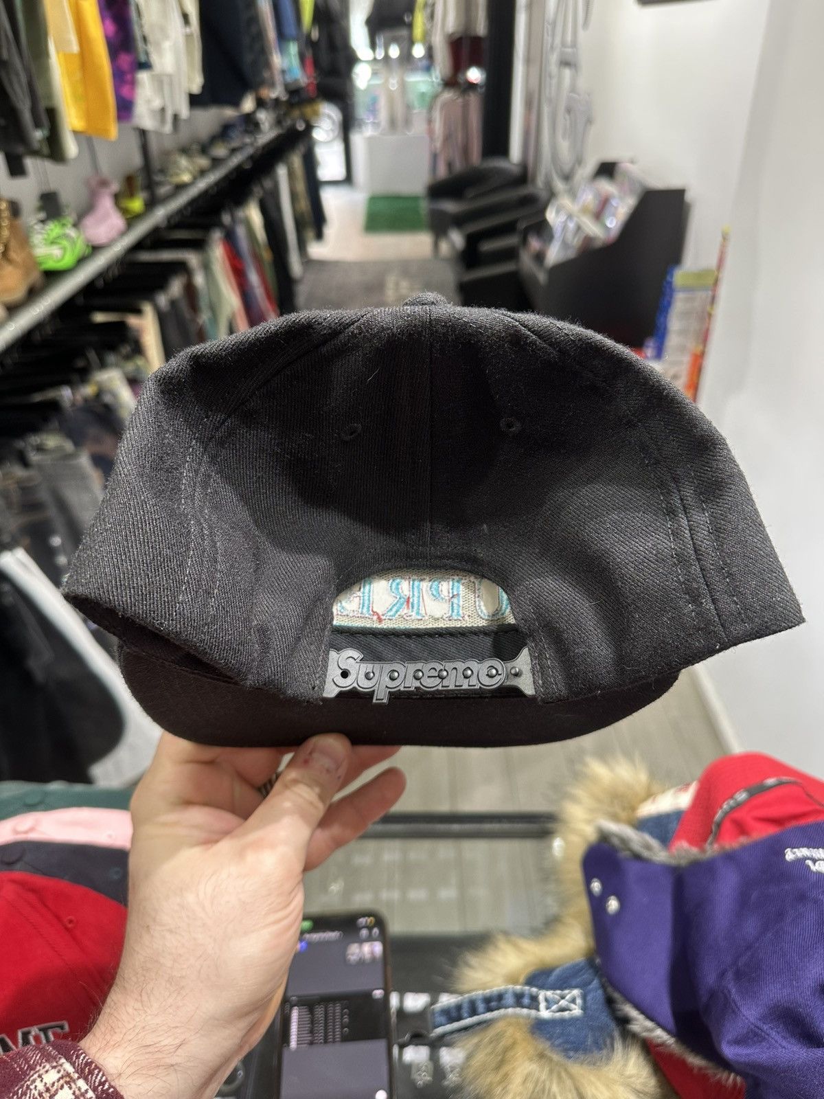 Supreme Supreme Striped 5 Panel Black F/W 2016 Snapback Size ONE SIZE - 2 Thumbnail