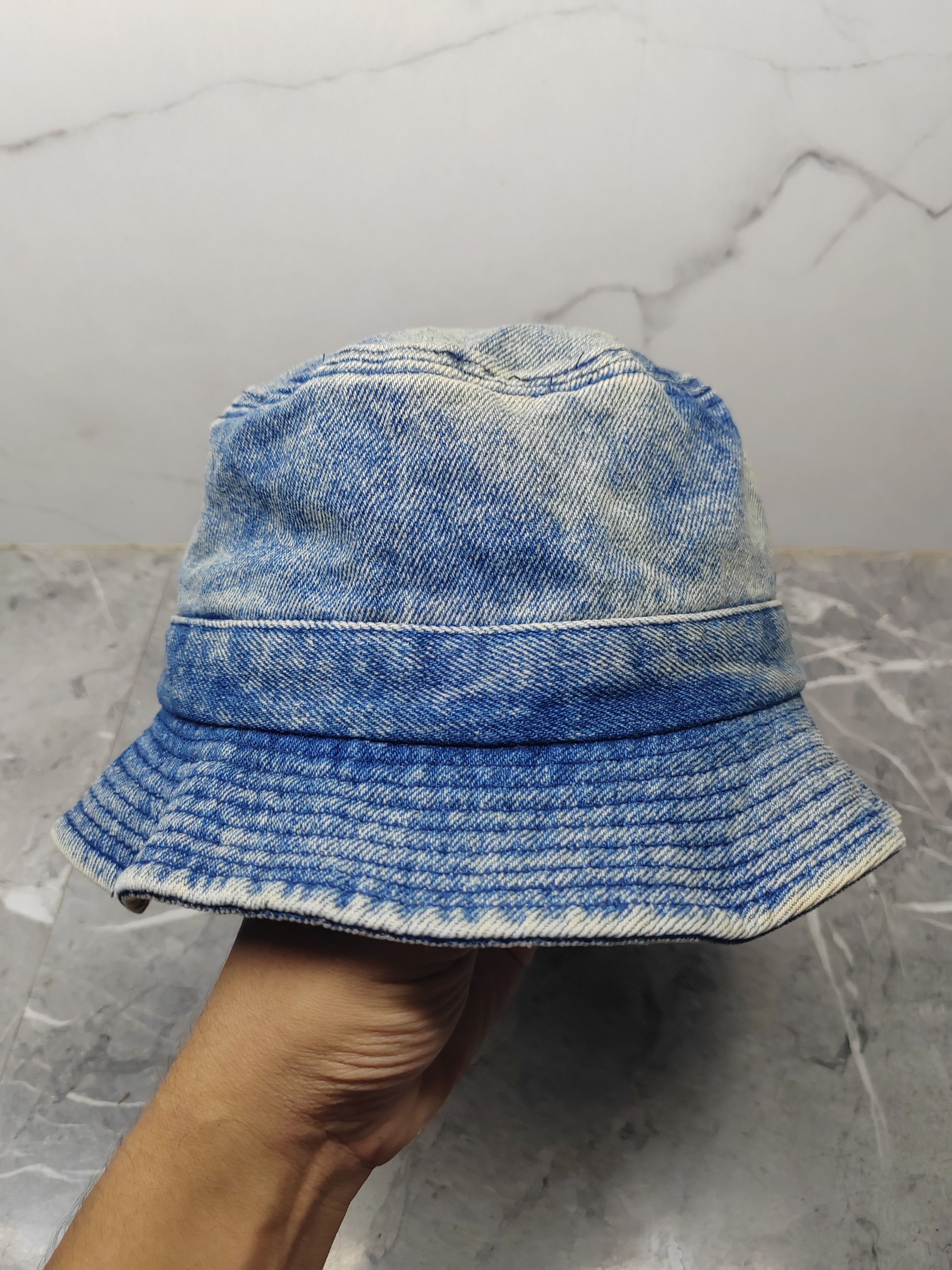 Japanese Brand Vintage Denim Japanese Distressed Style Bucket Hat Size ONE SIZE - 1 Thumbnail