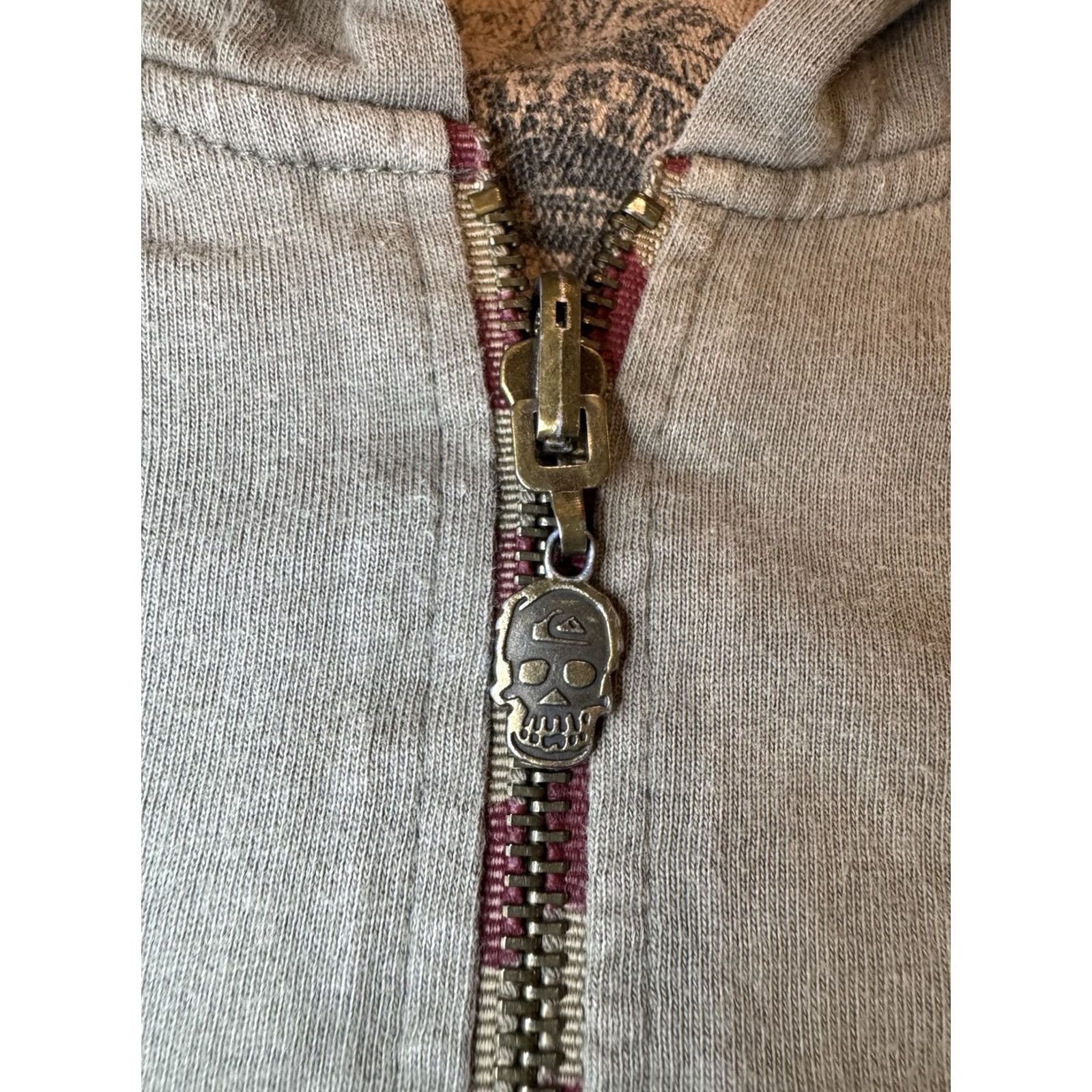 Quiksilver VINTAGE Quiksilver Jacket Full Zip Hooded Green Skull Pirate Ship Mens L Size US L / EU 52-54 / 3 - 5 Thumbnail