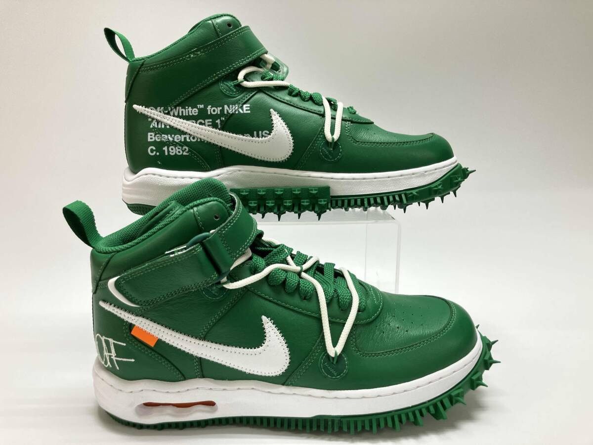 Nike × Off-White Off-White Air Force 1 Mid Green Size US 10 / EU 43 - 3 Thumbnail