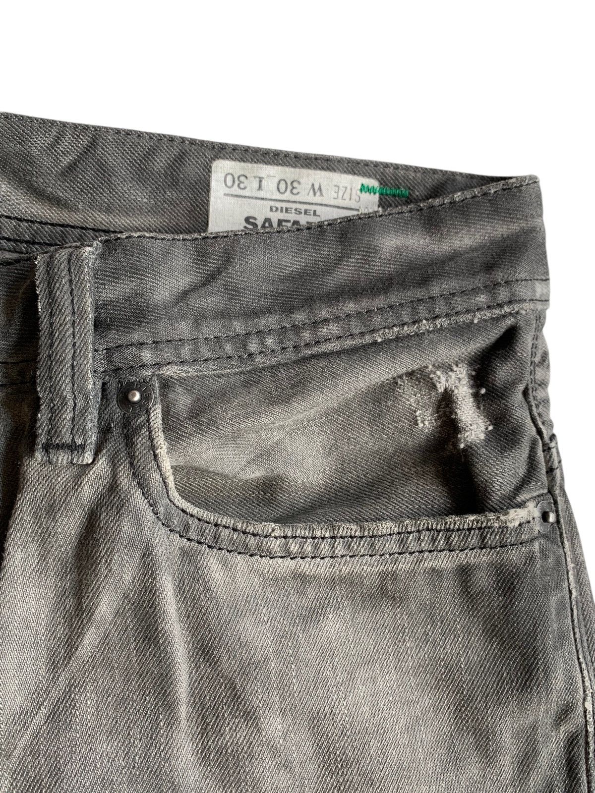 If Six Was Nine × Japanese Brand DIESEL SAFADO PUNK STYLE DISTRESSED DENIM MADE IN ITALY☠️ Size US 33 - 13 Thumbnail