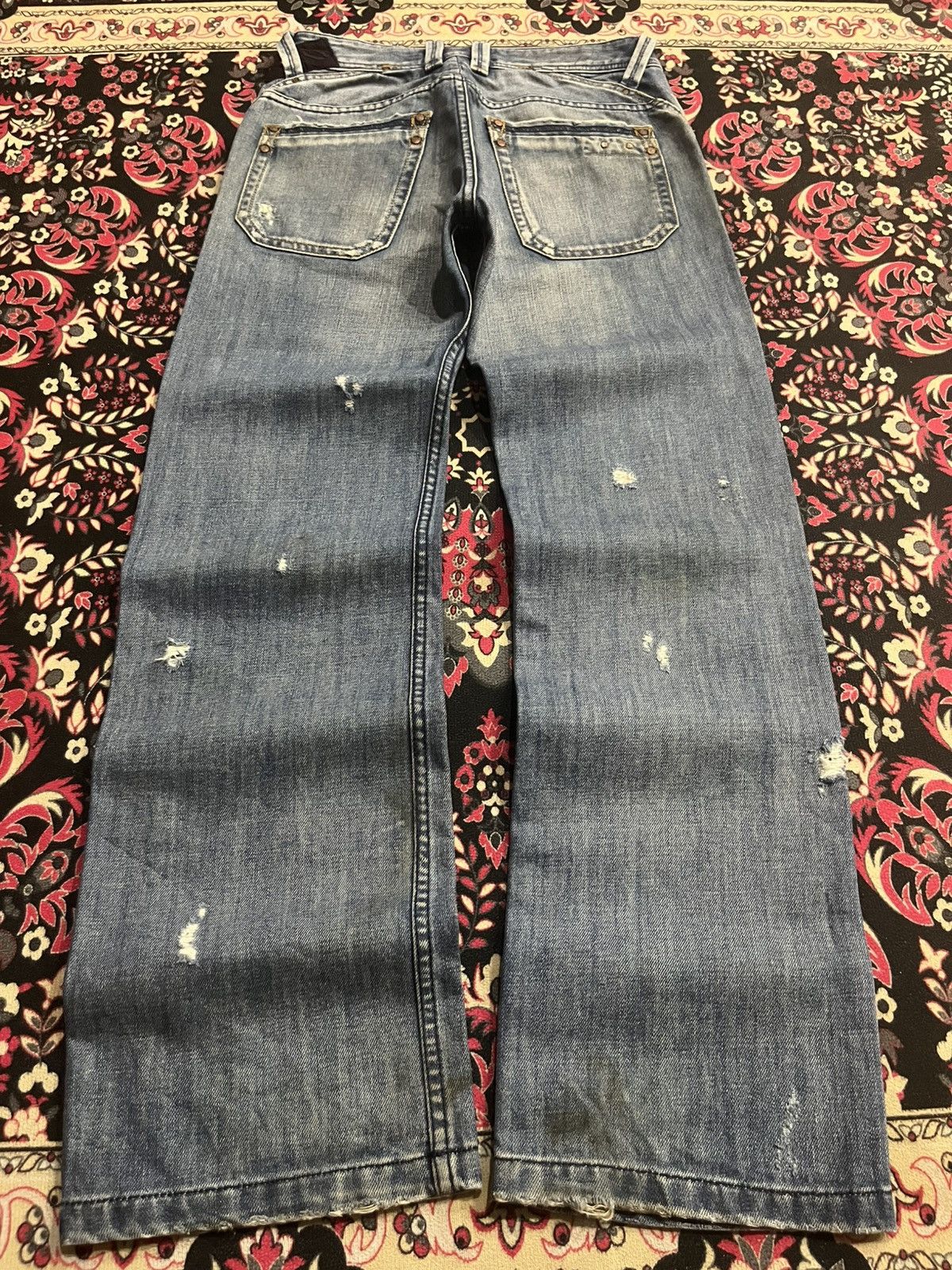 Diesel ⚡️Loose Leg⚡️Vintage Diesel Busky Buttonfly Distressed Jeans Size US 28 / EU 44 - 2 Thumbnail