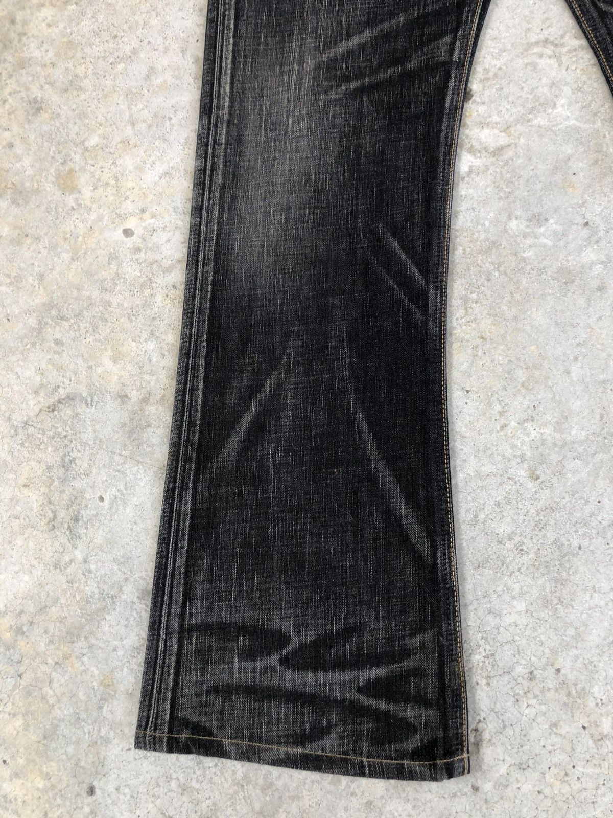 If Six Was Nine Edwin 503 Flared Distressed Jeans Whiskered Size US 30 / EU 46 - 6 Thumbnail