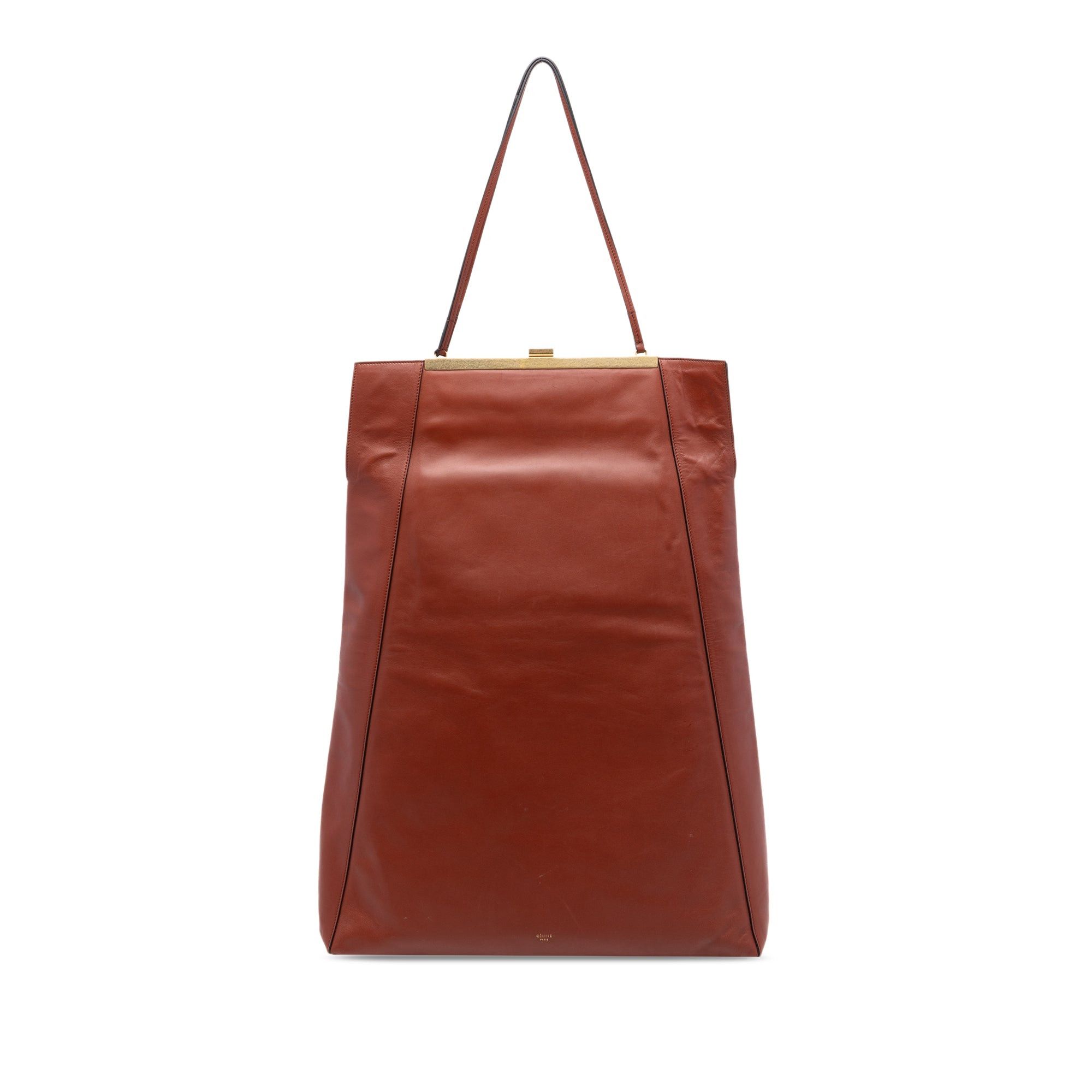 Celine Leather Tall Clasp Cabas Tote Size ONE SIZE - 1 Thumbnail