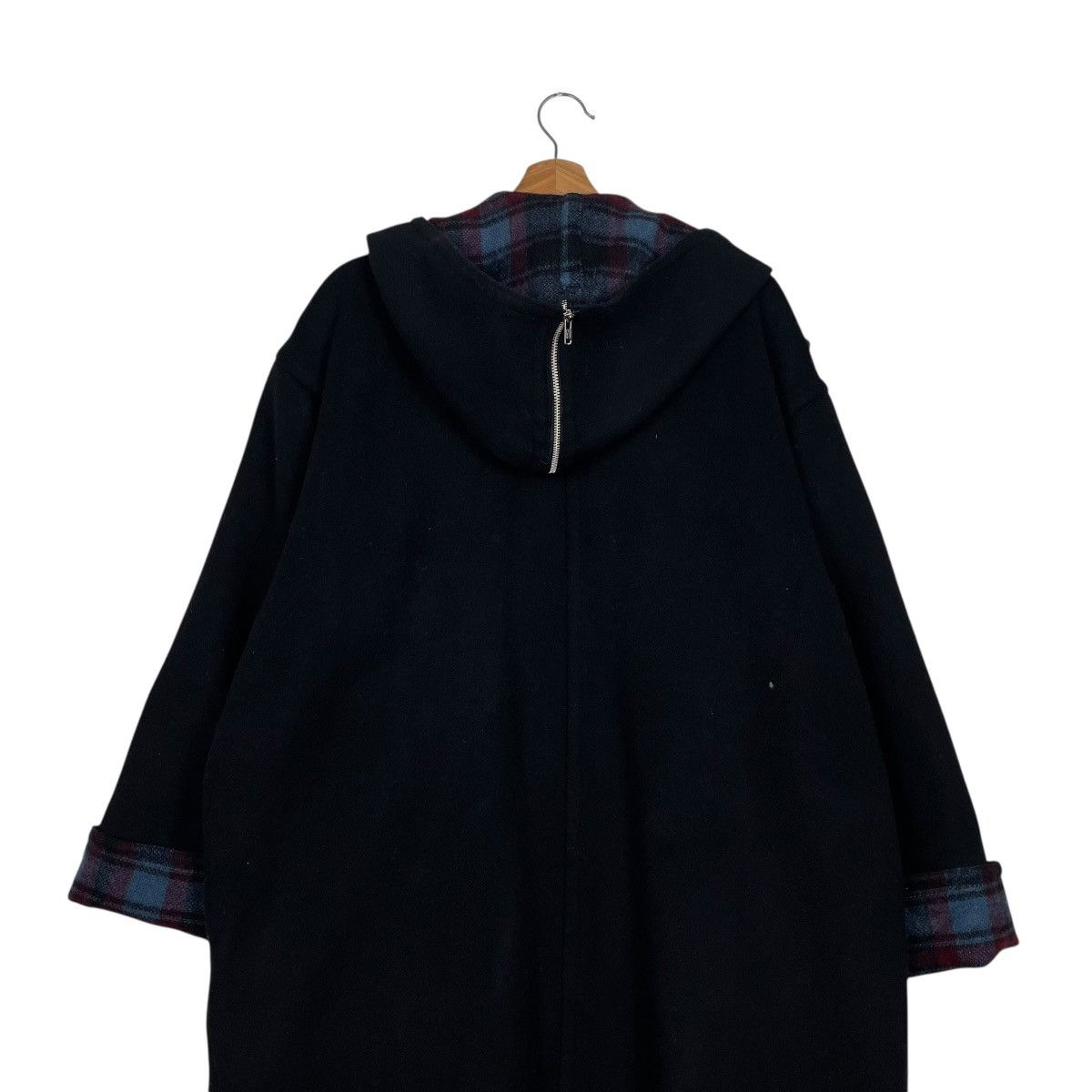 Lancel Lancel Paris Hooded Wool Coat Prominent Plaid Lining Size M / US 6-8 / IT 42-44 - 9 Thumbnail