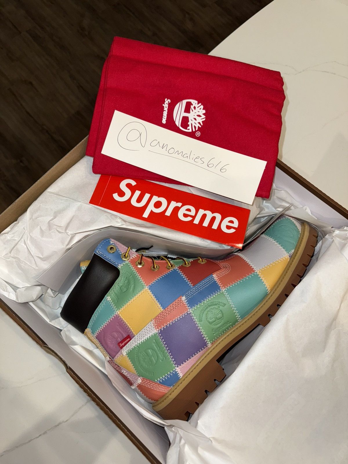 Supreme × Timberland Supreme Patchwork Timberlands Size US 12 / EU 45 - 1 Thumbnail