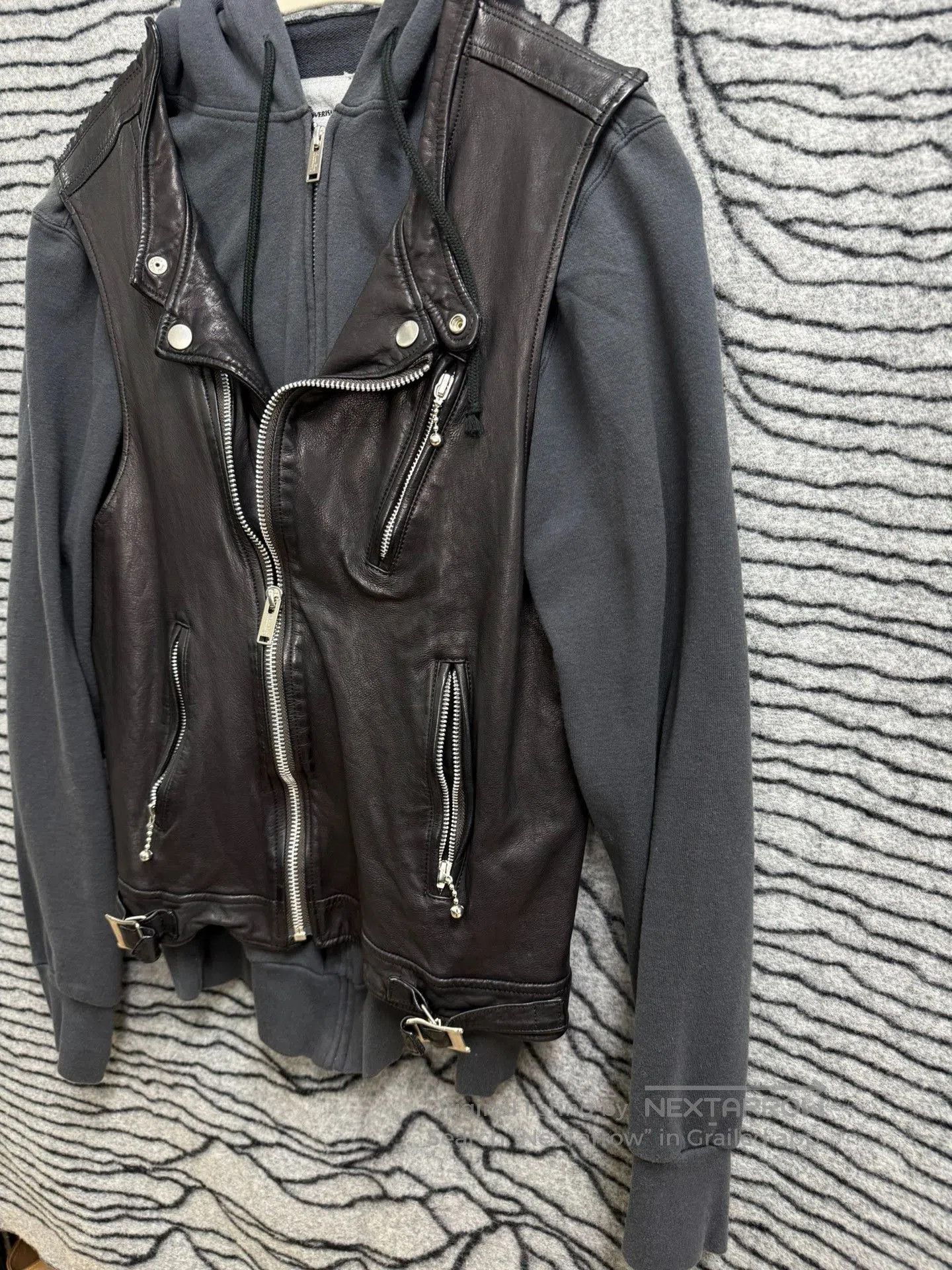 Takahiromiyashita The Soloist. UNDERCOVER Paneled Leather Distressed Jacket. Size US M / EU 48-50 / 2 - 2 Thumbnail