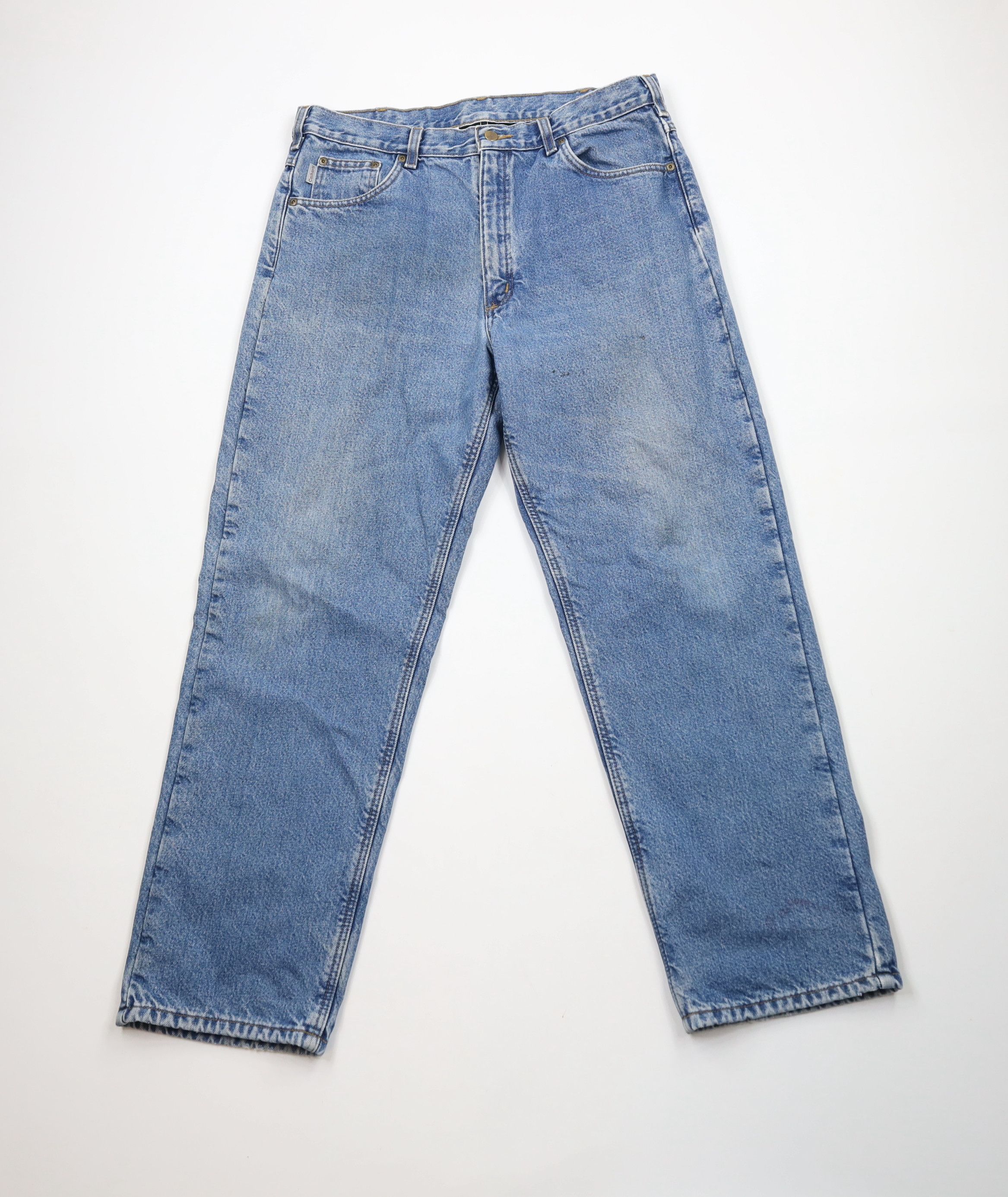 Carhartt × Vintage Vintage Y2K Carhartt Relaxed Fit Fleece Lined Wide Leg Jeans Size US 36 / EU 52 - 2 Thumbnail