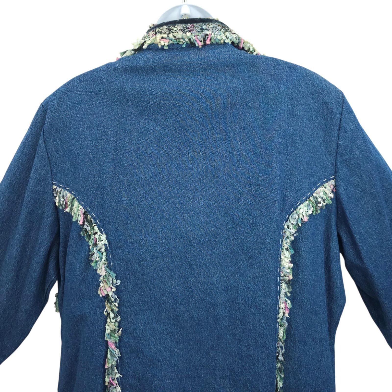 Other Yak Magik Jacket XL Denim Funky Boho Fringe Art to Wear Size XL / US 12-14 / IT 48-50 - 15 Thumbnail