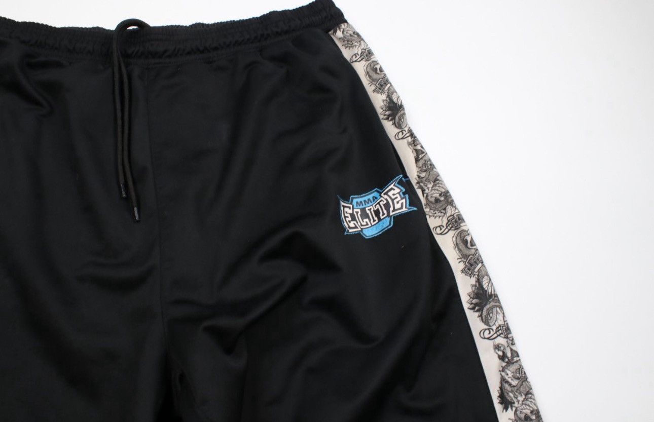 Vintage Vintage MMA Elite Spell Out Dragon Wide Leg Sweatpants Black Size US 38 / EU 54 - 5 Thumbnail