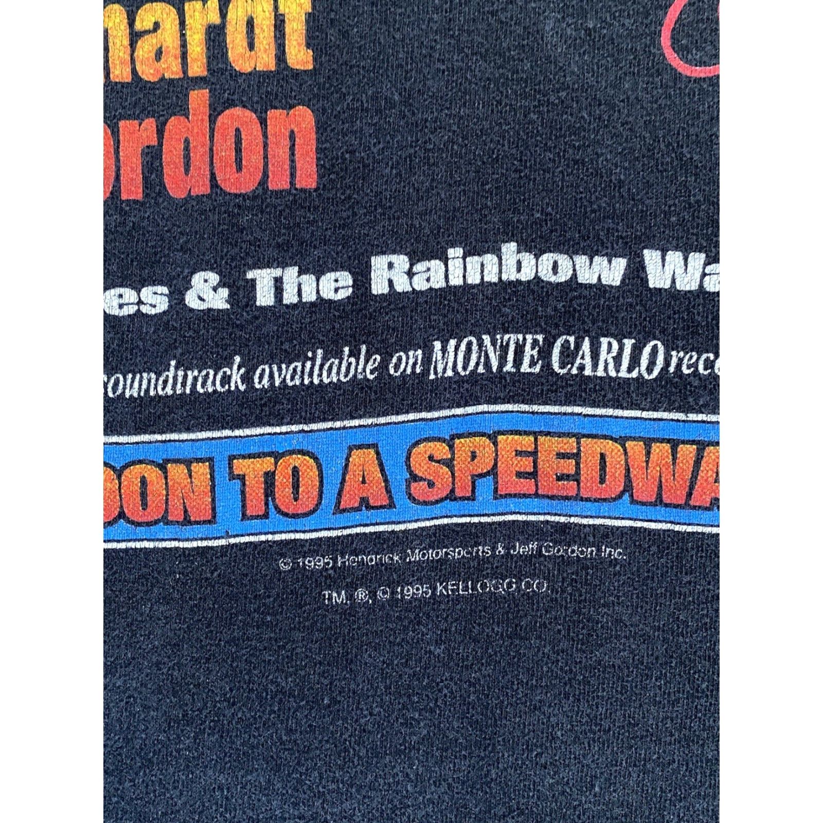 Fruit Of The Loom VINTAGE 1995 The Kid & The Champ Shirt 2XL Black Dale Earnhardt Jeff Gordon Fruit of the Loom Shirt Mens T-Shirt 90s Grunge USA Passenger Theme Size US XXL / EU 58 / 5 - 3 Thumbnail