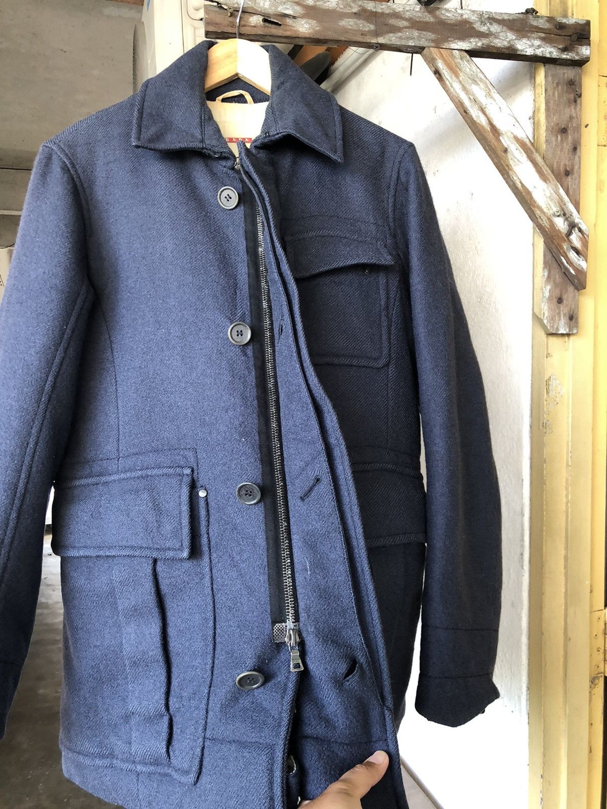 Prada Vintage 90s Prada Wool Jacket Size US S / EU 44-46 / 1 - 13 Thumbnail