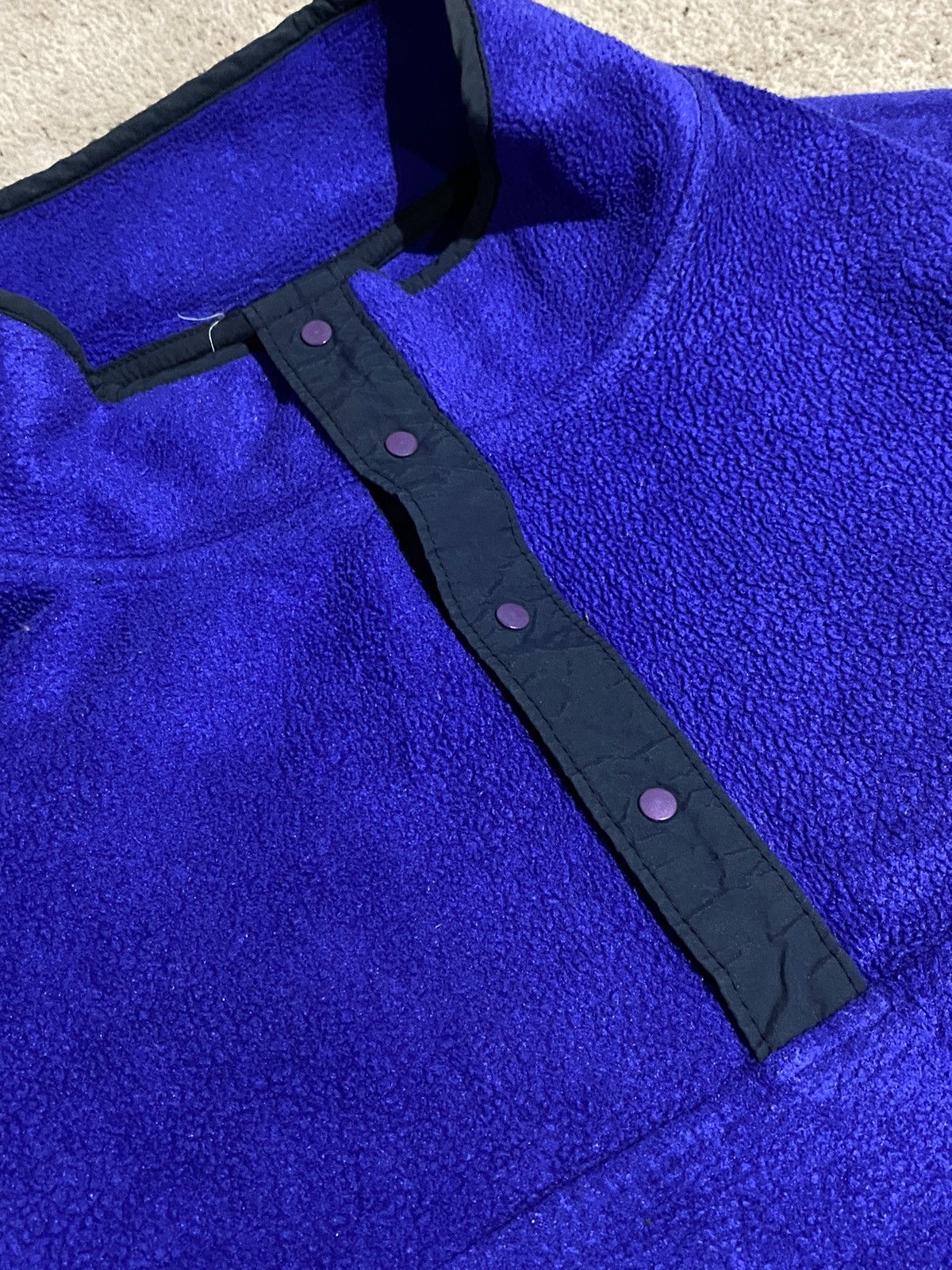L.L. Bean Vintage 90s L.L. Bean Pullover Snap T Fleece Jacket Purple Size US XL / EU 56 / 4 - 8 Thumbnail
