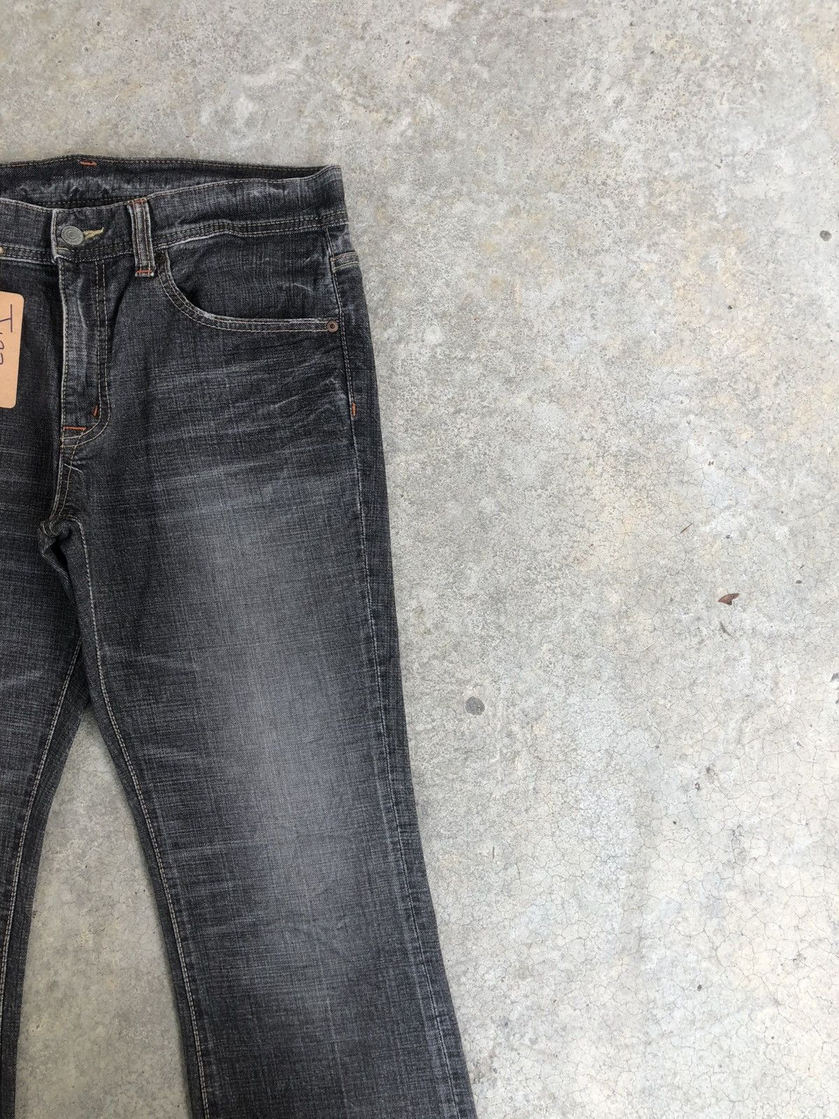 If Six Was Nine Japanese GL Heart Flared Jeans Distressed Denim Size US 33 - 5 Thumbnail