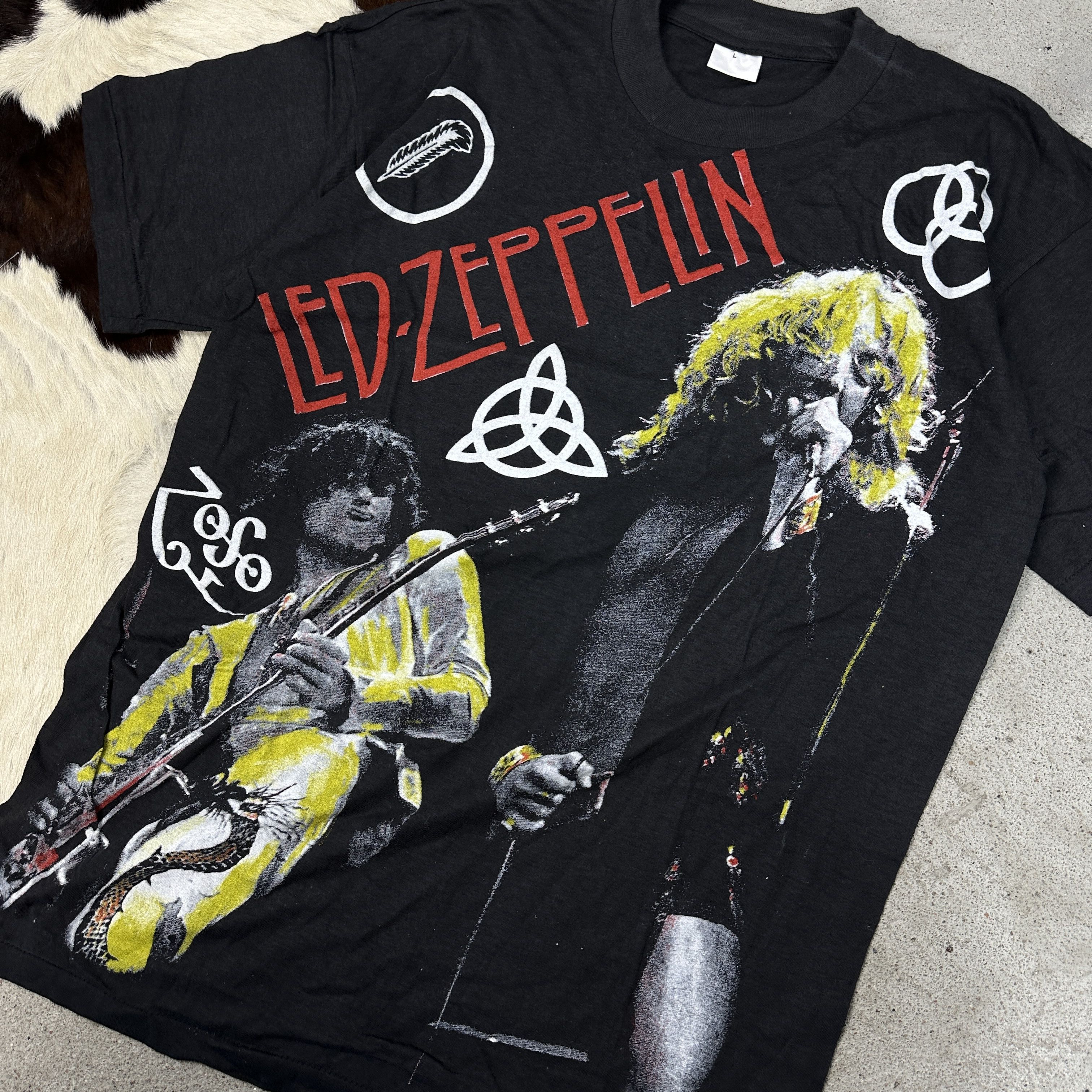 Led Zeppelin × Vintage Vintage Grunge Band tee Led Zeppelin T-shirt 00s Size US L / EU 52-54 / 3 - 2 Thumbnail