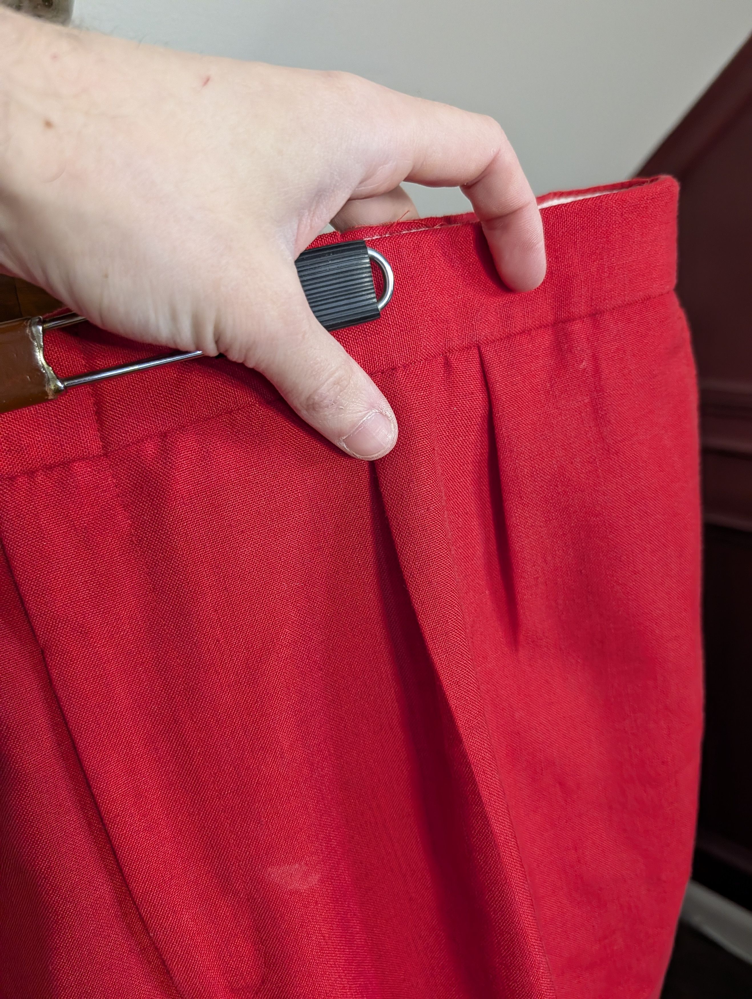 Island Shores ISLANDER LINEN Vintage red adjustable Bermuda shorts Size US 38 / EU 54 - 2 Thumbnail