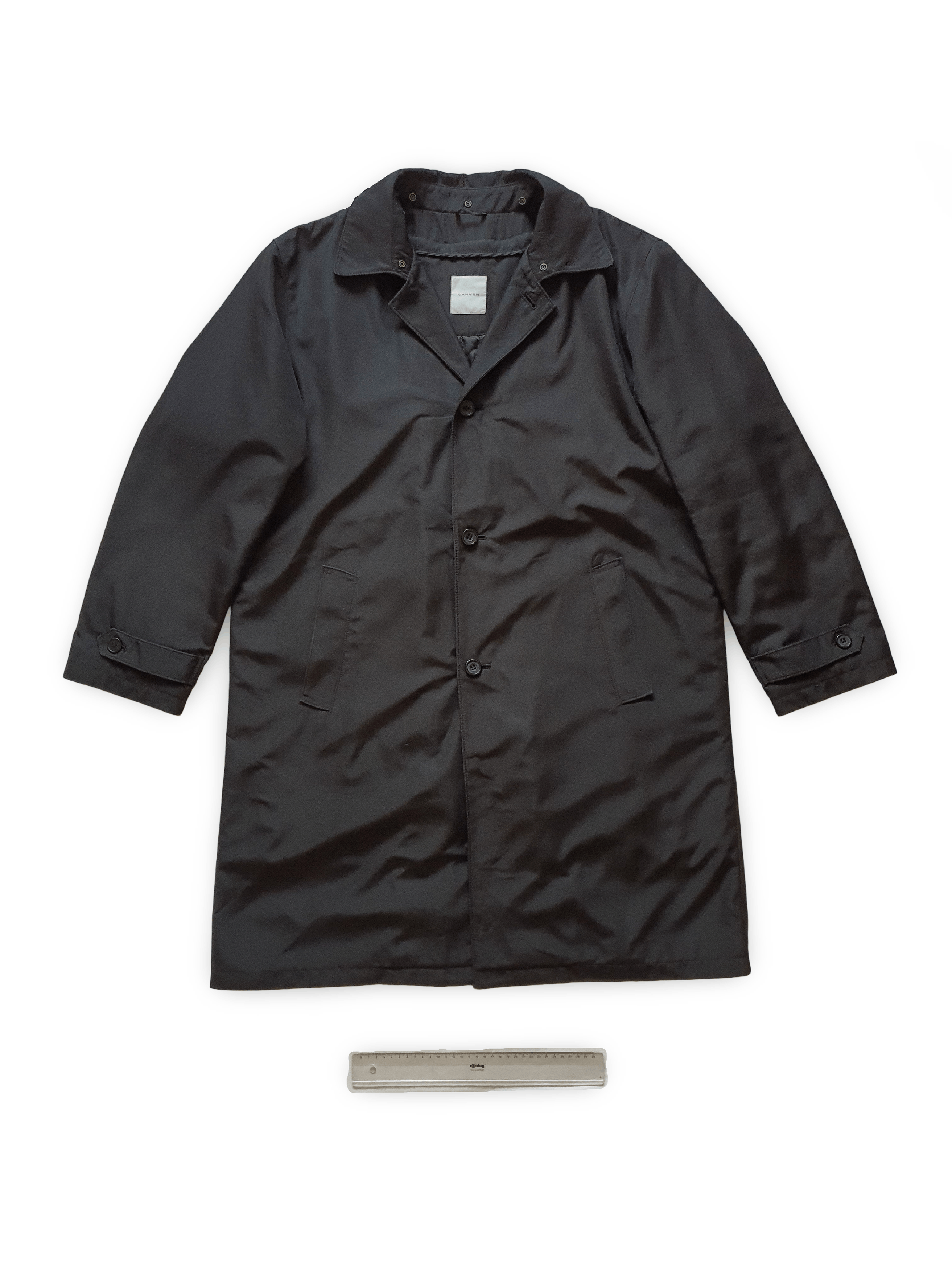 Carven × Designer × Vintage Single Breasted Padded Technical Raincoat Overcoat Size US XL / EU 56 / 4 - 1 Thumbnail