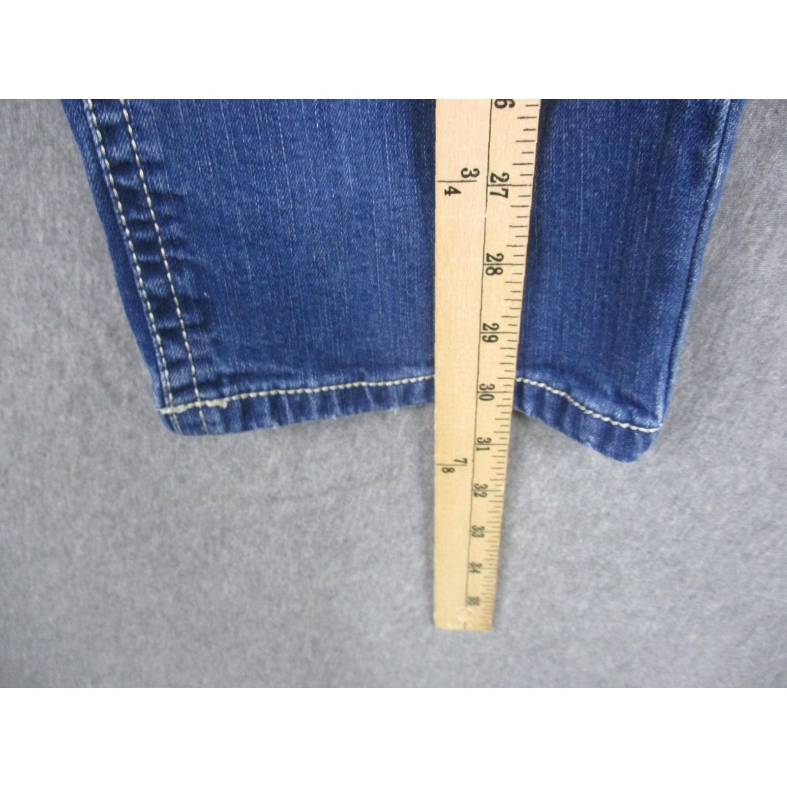 Vintage TK Axel Jeans Mens 36x30 Blue Athletic Fit Stretch Whiskered Contrast Stitch Size US 36 / EU 52 - 5 Thumbnail