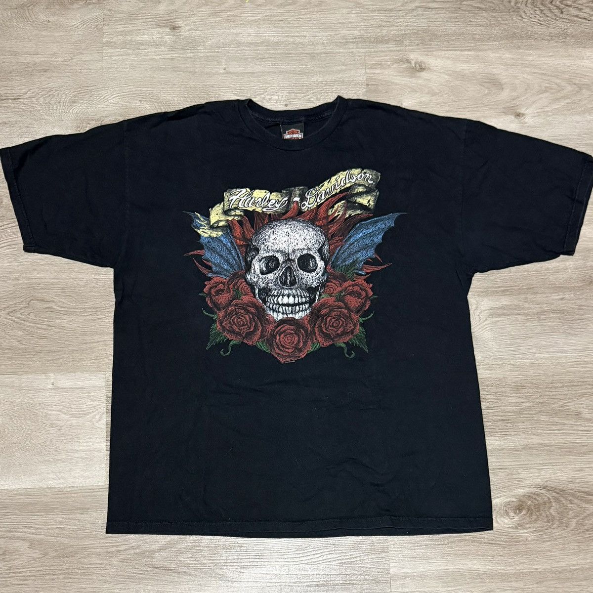 Harley Davidson Harley Davidson Skull Roses Jacksonville Graphic Tshirt XL Size US XL / EU 56 / 4 - 1 Thumbnail